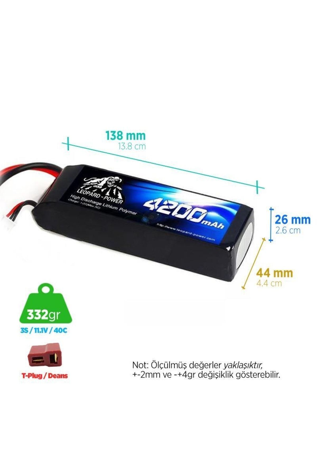 مدل خودرو 4200 ماه 11.1 ولت 3S 40C لیتیوم پلیمر لیپو باتری T PLUG اورجینال Leopard Power