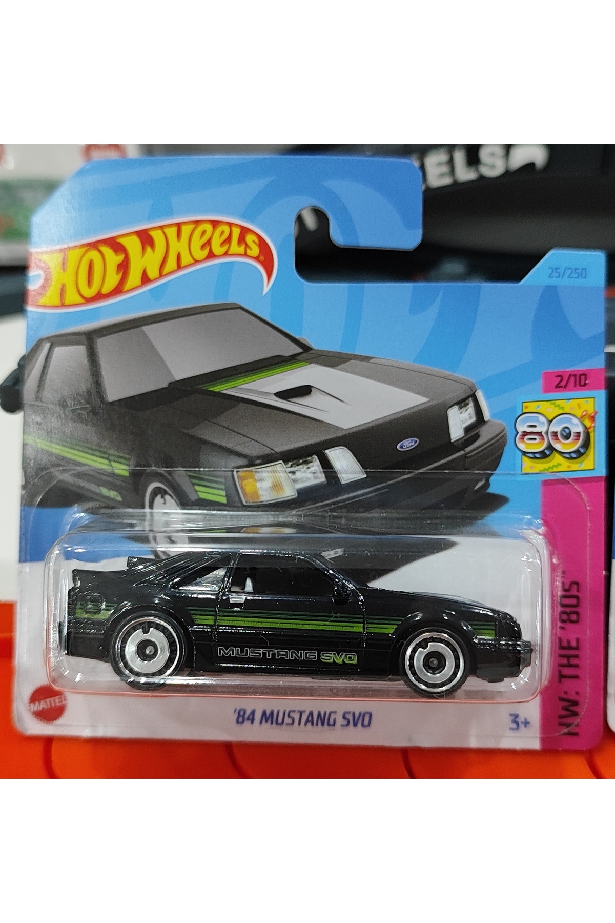 ماشین اسباب بازی 84 MUSTANG SVO سیاه 1:64 مینی فلزی هات ویلز اورجینال HOT WHEELS