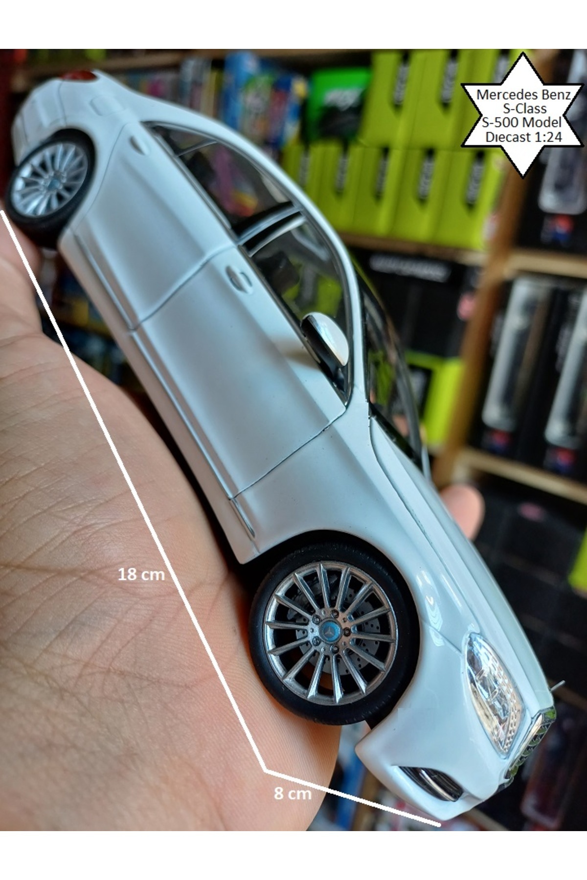مدل خودرو مرسدس بنز S500 S CLASS 1:24 SCALE METAL MODEL CAR DIECAST COLLECTION 18X8CM از ترکیه OYUNCAKSAHİLİ