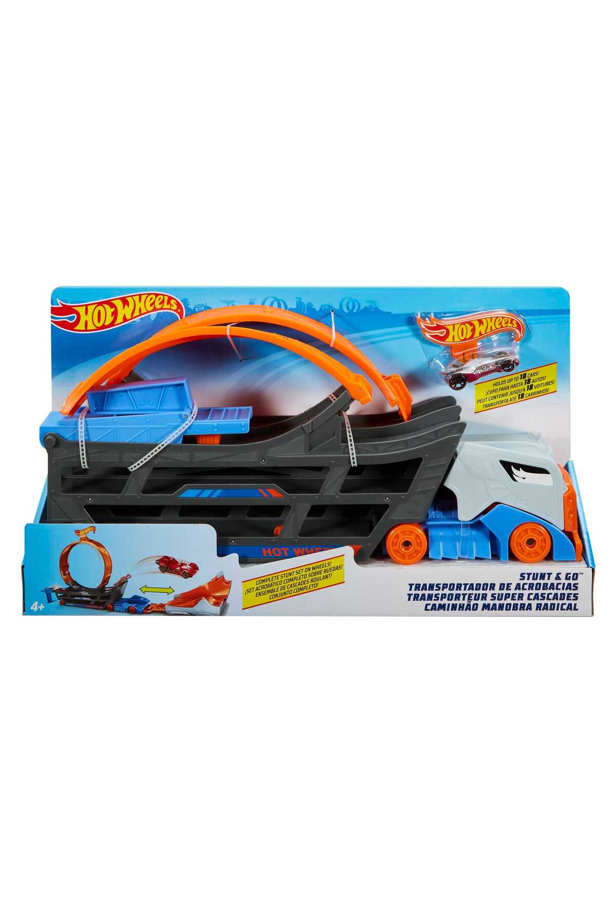 ماشین اسباب بازی ست HOTWHEELS WITH STAND TRANSFORMERS JUMP 18 CARRIER ظرفیت شامل 1 VEHICLE از ترکیه HOT WHEELS