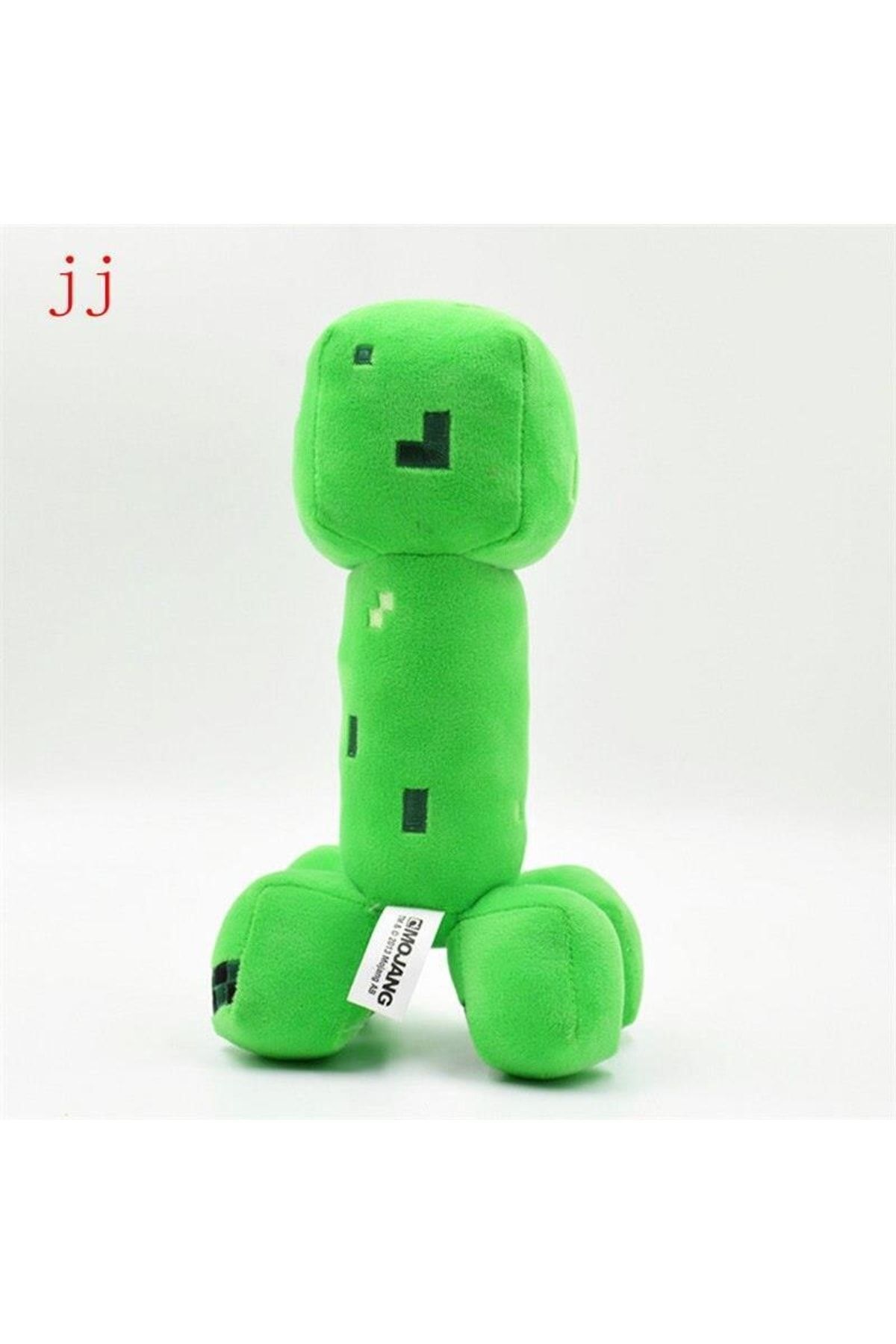اسباب بازی های پشمی MINECRAFT GREEN CREEPER وارداتی ممتاز ناز با اندازه بزرگ JJ CHARACTER PLUSH TOY 26 سانتی متری Schulzz