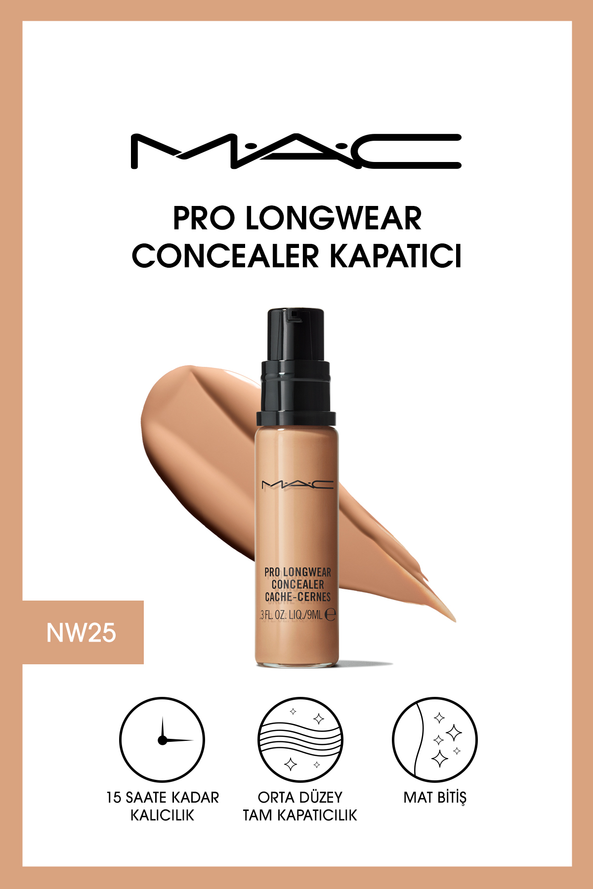کانسیلر پرو لانگ ور Pro Longwear مدل  حجم 9میل مک MAC