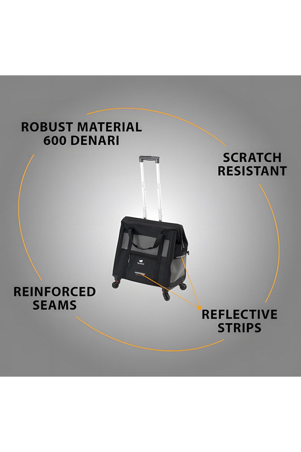 کیف حمل چرخ‌دار حیوانات فرپلاست Ferplast Voyager 450، مشکی، ۴۶×۲۶×۴۸ سانتی‌متر