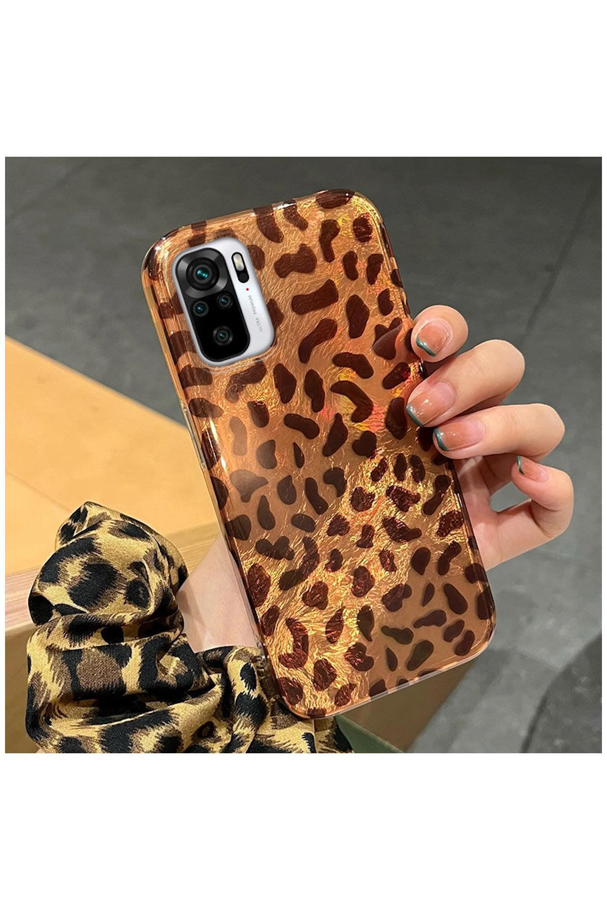 کاور و قاب محافظ شیائومی REDMI NOTE 10 سازگار ZEBANA LUXE LEOPARD SILICONE DESERT TITANIUM اورجینال Zebana