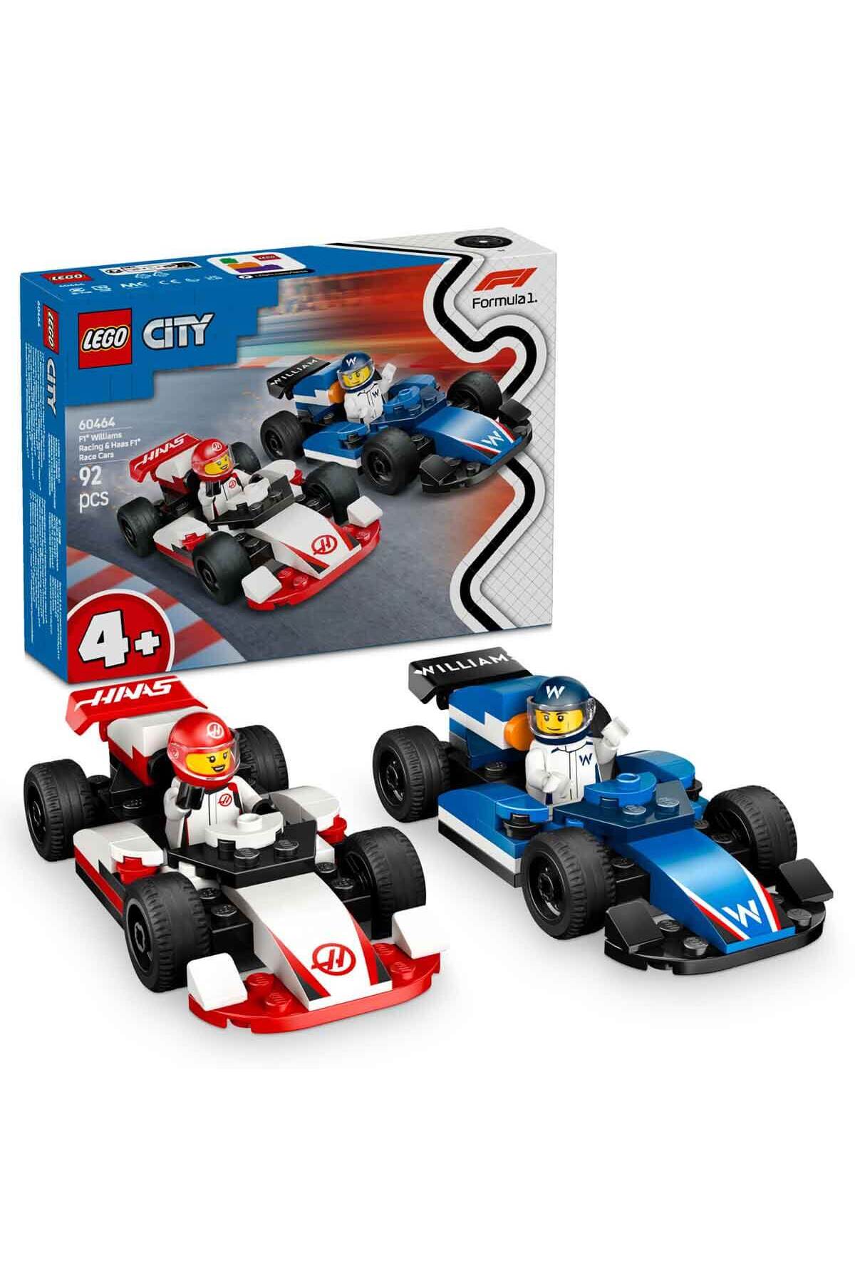 لگو و اسباب بازی های ساخت محور CITY F1 WILLIAMS RACING AND HAAS RACE CARS 60464 برای کودکان 4 سال به بالا اورجینال LEGO