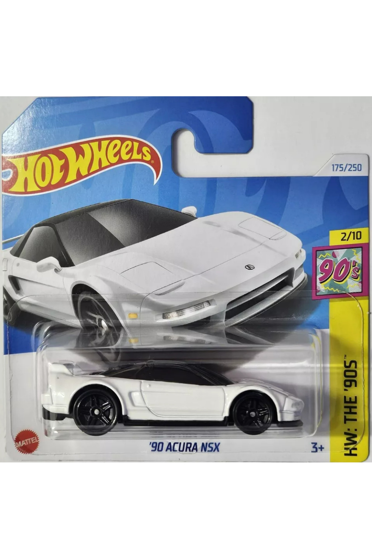 ماشین اسباب بازی اتومبیل های تک سفید 90 ACURA NSX هات ویلز اورجینال HOT WHEELS