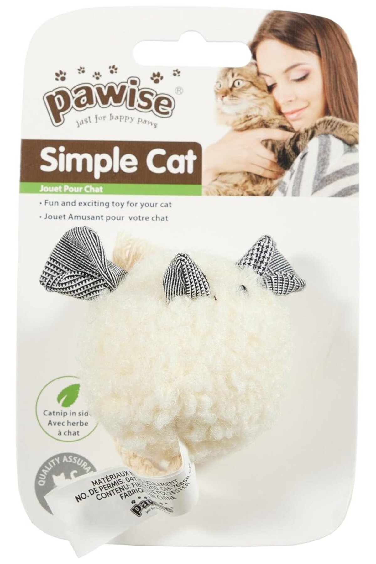 اسباب‌بازی گربه موش توپی پولیشی Simple پاوایز Pawise چندرنگ