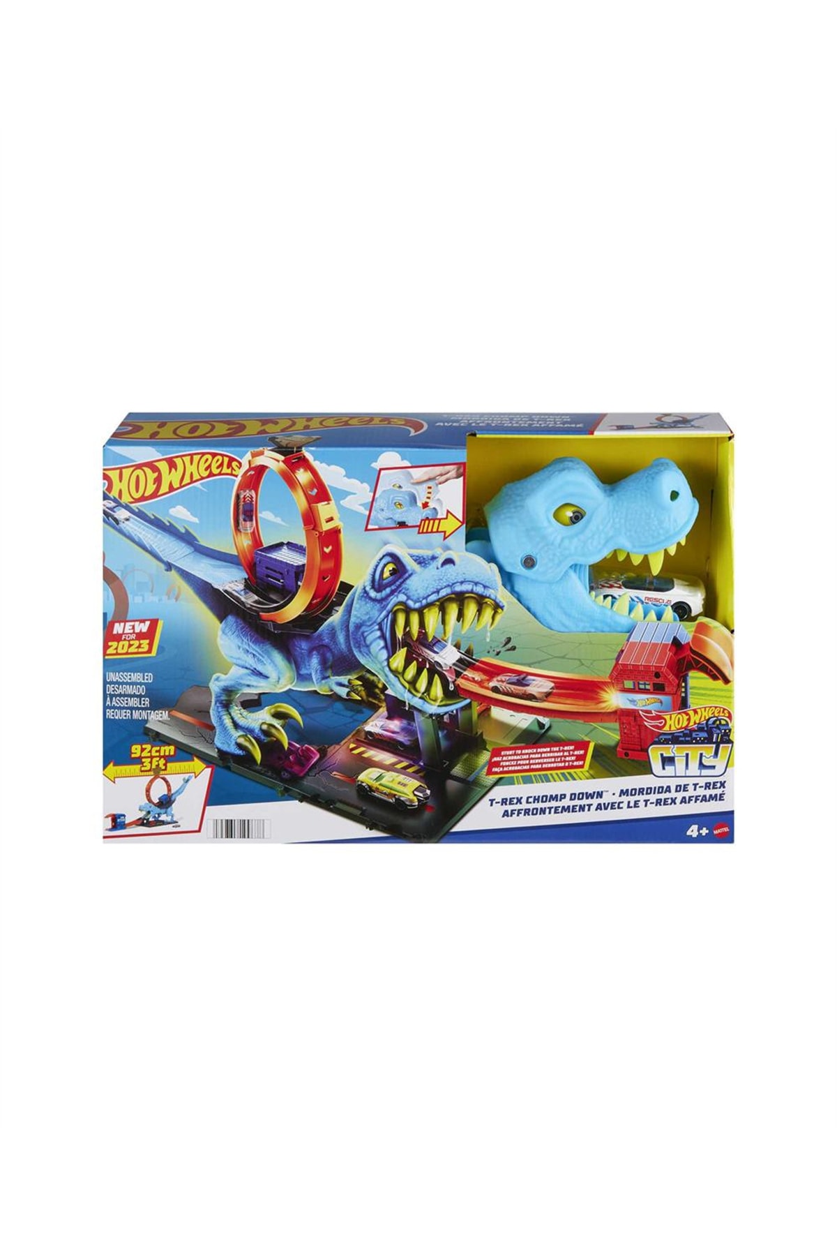ماشین اسباب بازی مجموعه سیتی T REX LOOP AND ACROBATICS PLAY SET 1 TOY PICK CAR HKX42 HOT WHEELS