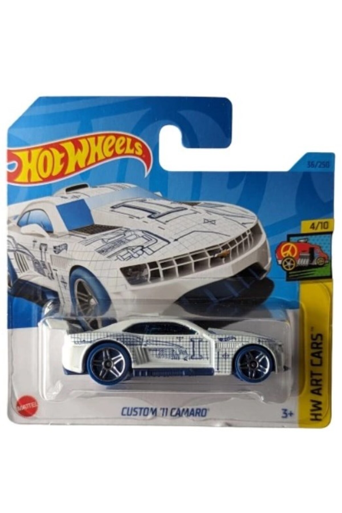 ماشین اسباب بازی 2023 سفارشی '11 CAMARO ART CARS 4 10 HKK17 از ترکیه HOT WHEELS