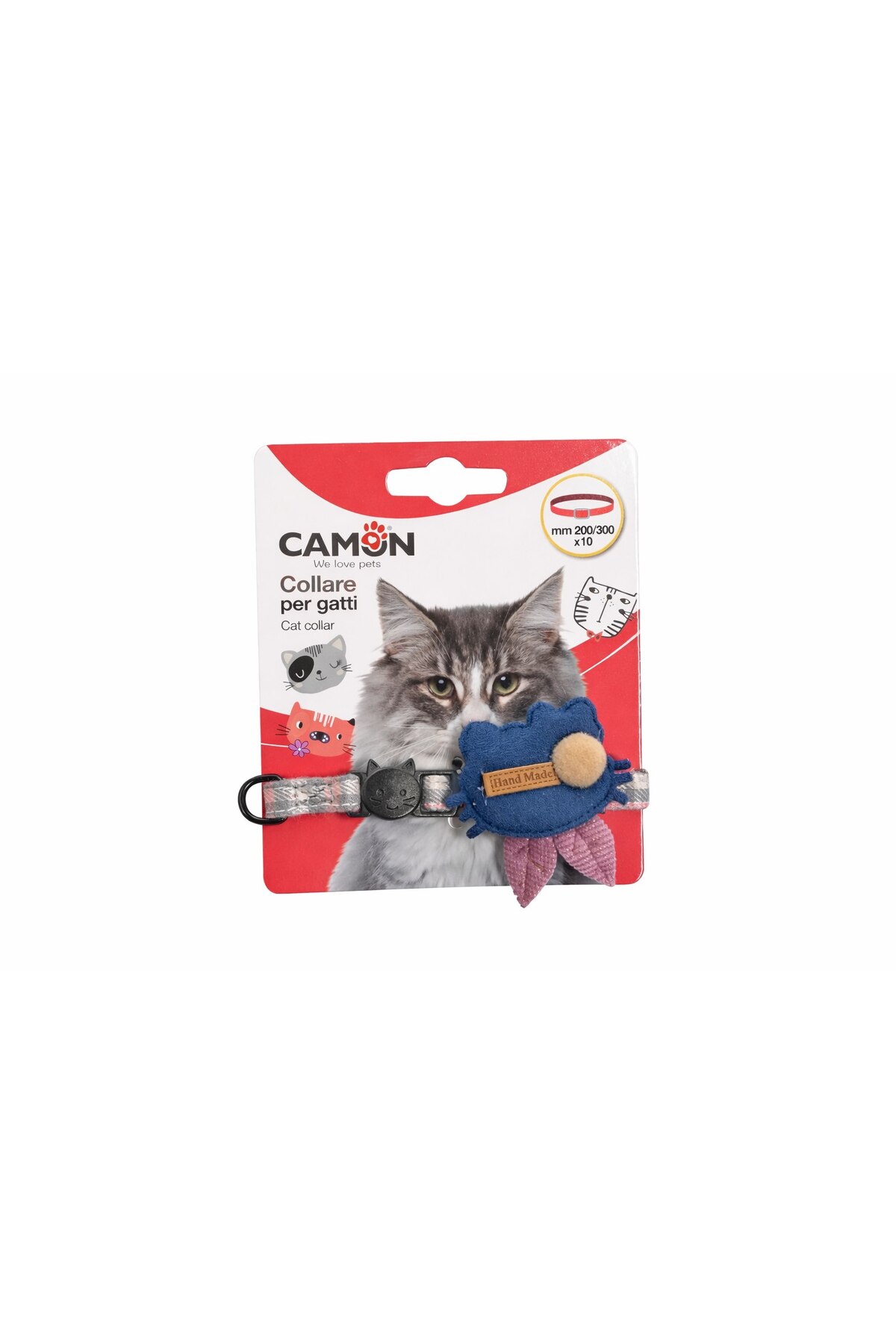 قلاده گردنی شکل‌دار گربه کامون Camon Mix1، مدل PD-13 چندرنگ