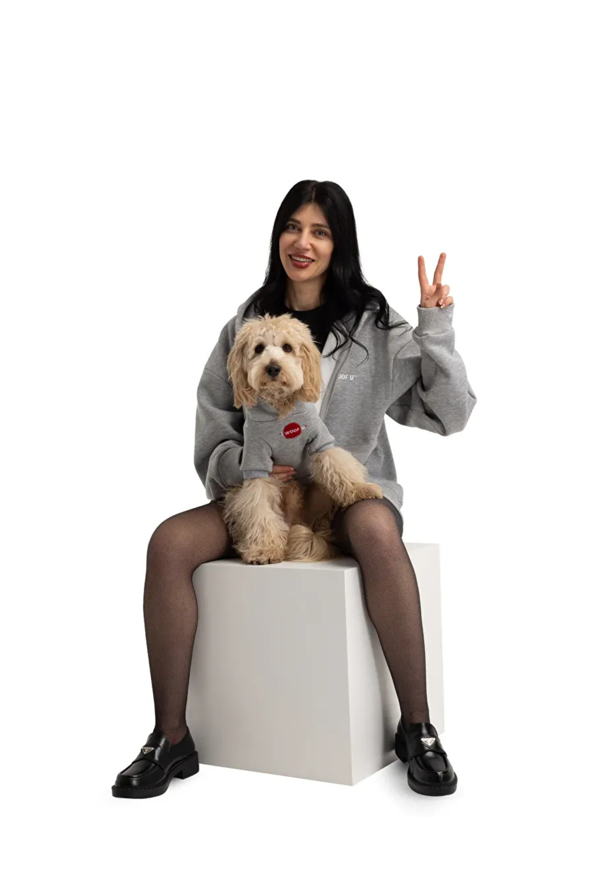 کاپشن انسانی موشیقا Moshiqa مدل I Woof U، خاکستری