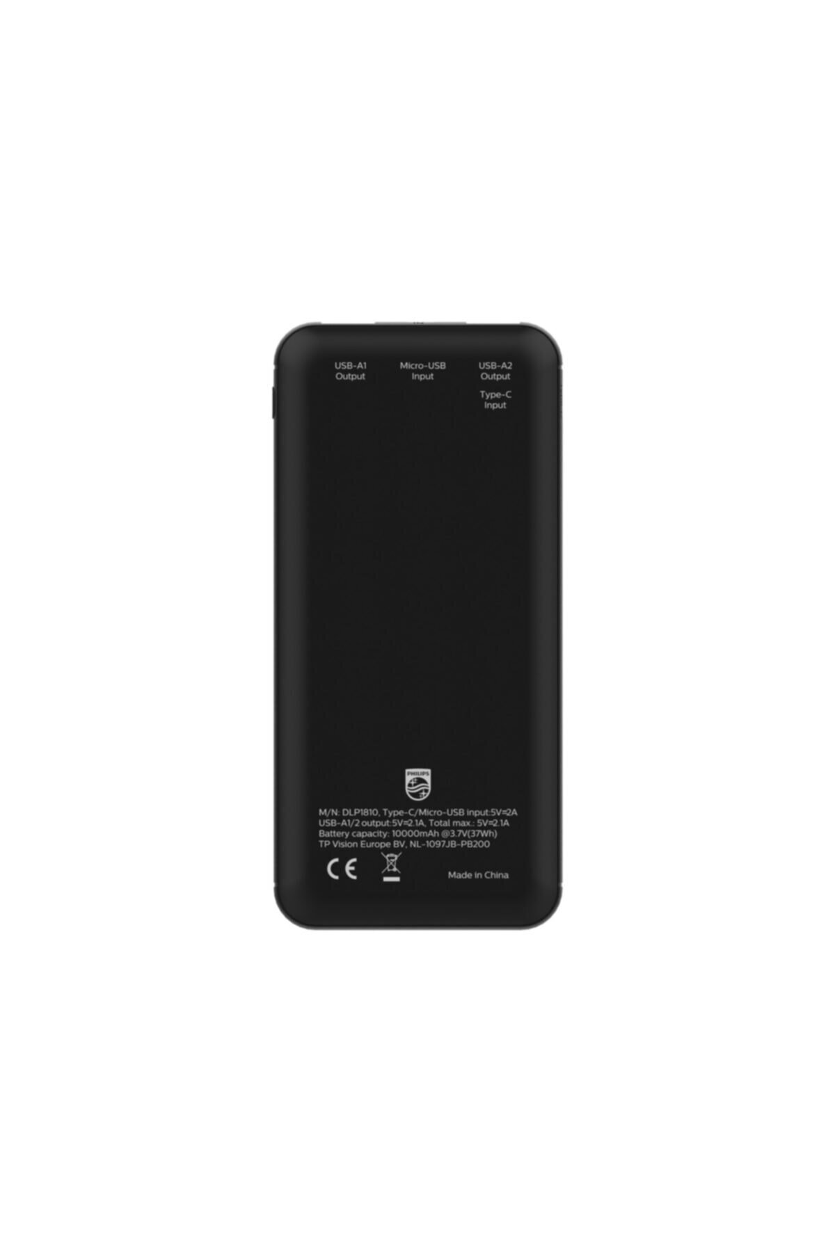 پاوربانک پاور بانک DLP1810NB 10000 میلی آمپر ساعت مشکی 2 خروجی اورجینال Philips