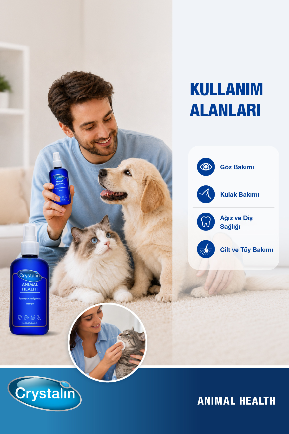 محصول سلامت حیوانات کریستالین Crystalin Animal Health، ۲۵۰ میلی‌لیتر