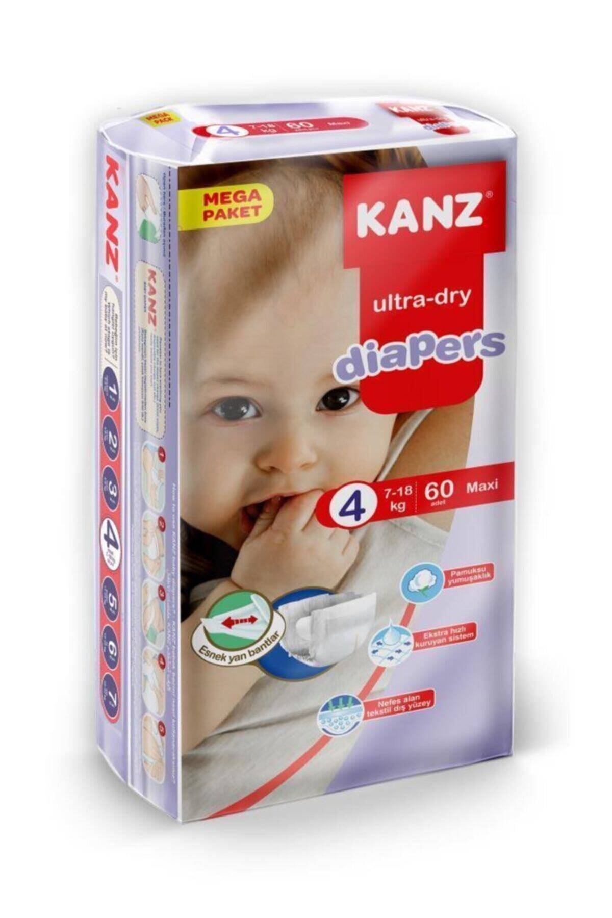 پوشک بچه سایز 4 60 عدد اورجینال Kanz