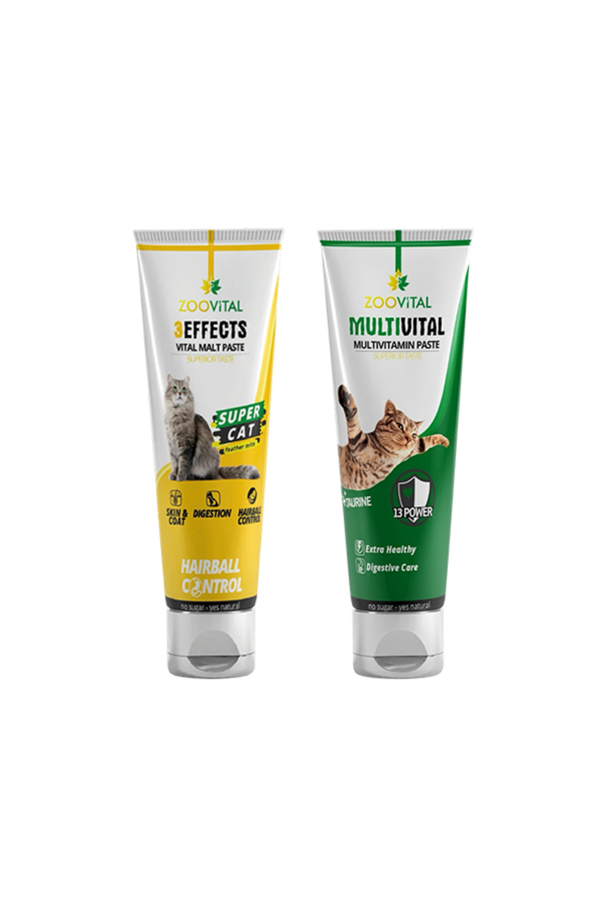 خمیر مالت گربه زووویتال Zoovital سه‌اثره همراه مولتی‌ویتامین، ۱۰۰ گرم