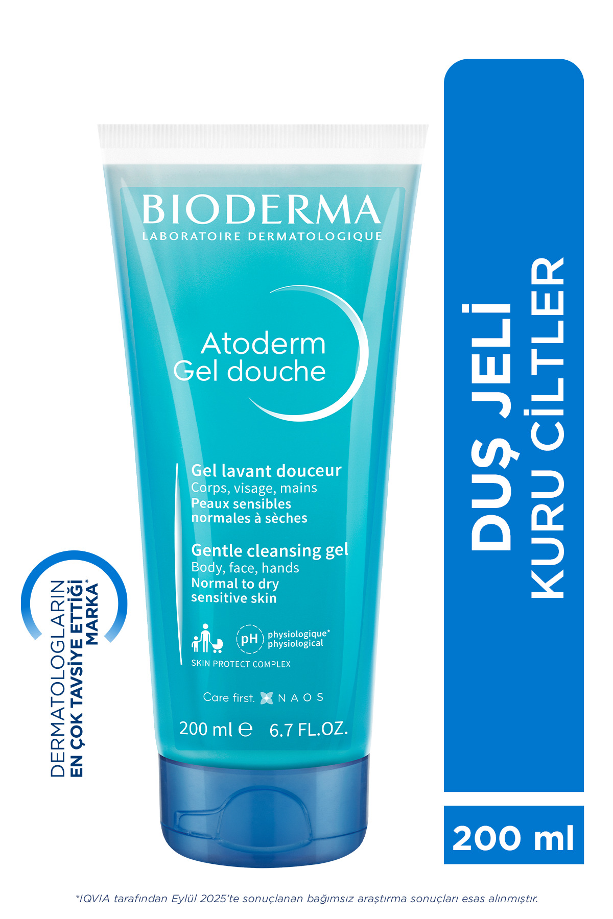 Bioderma ژل حمام آتودرم برای پوست خشک ژل مرطوب کننده حمام بچه و بزرگسال ۲۰۰ میلی لیتر