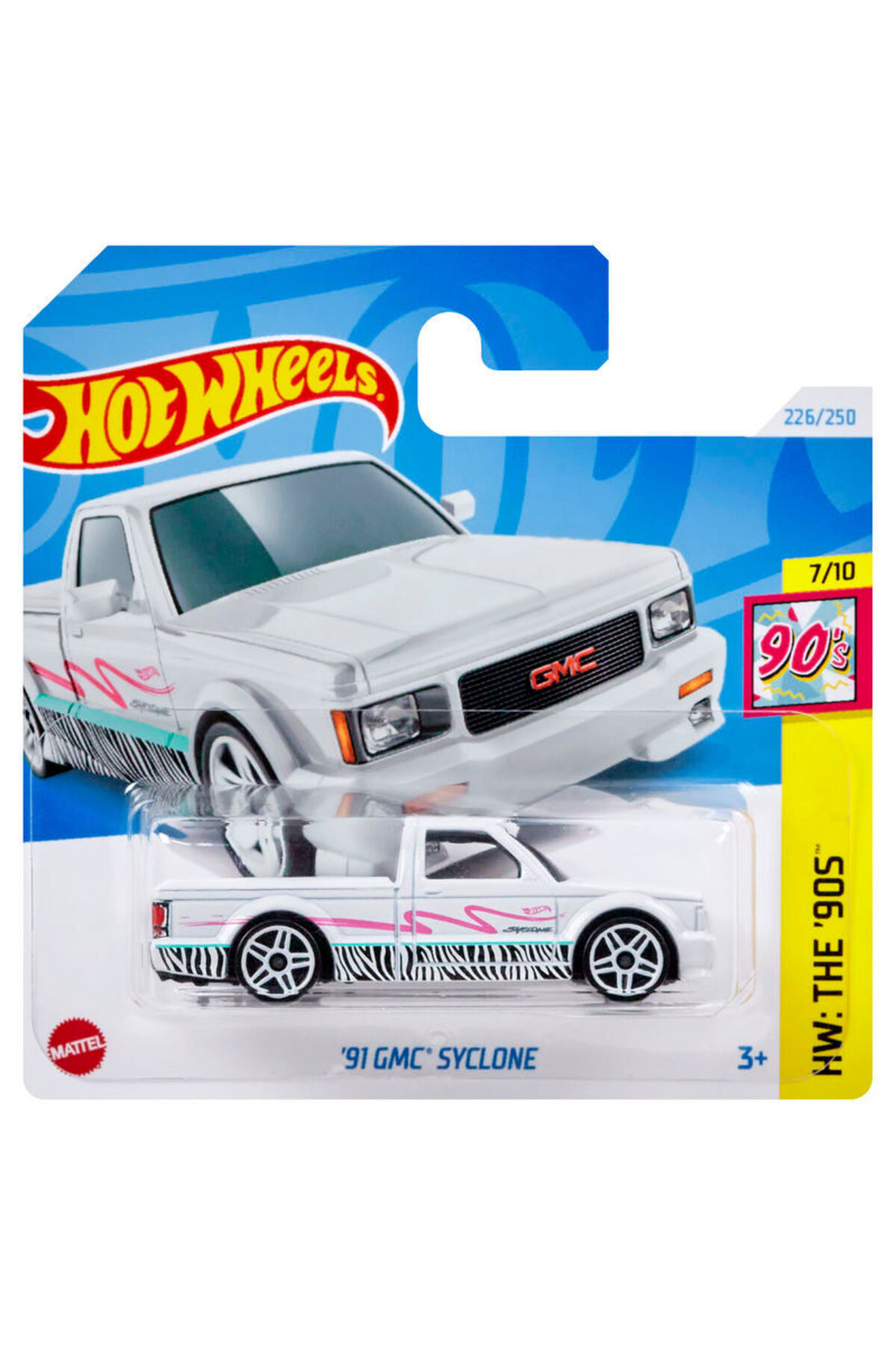 ماشین اسباب بازی اتومبیل های مجرد 91 GMC SYCLONE HTB10 هات ویلز اورجینال HOT WHEELS
