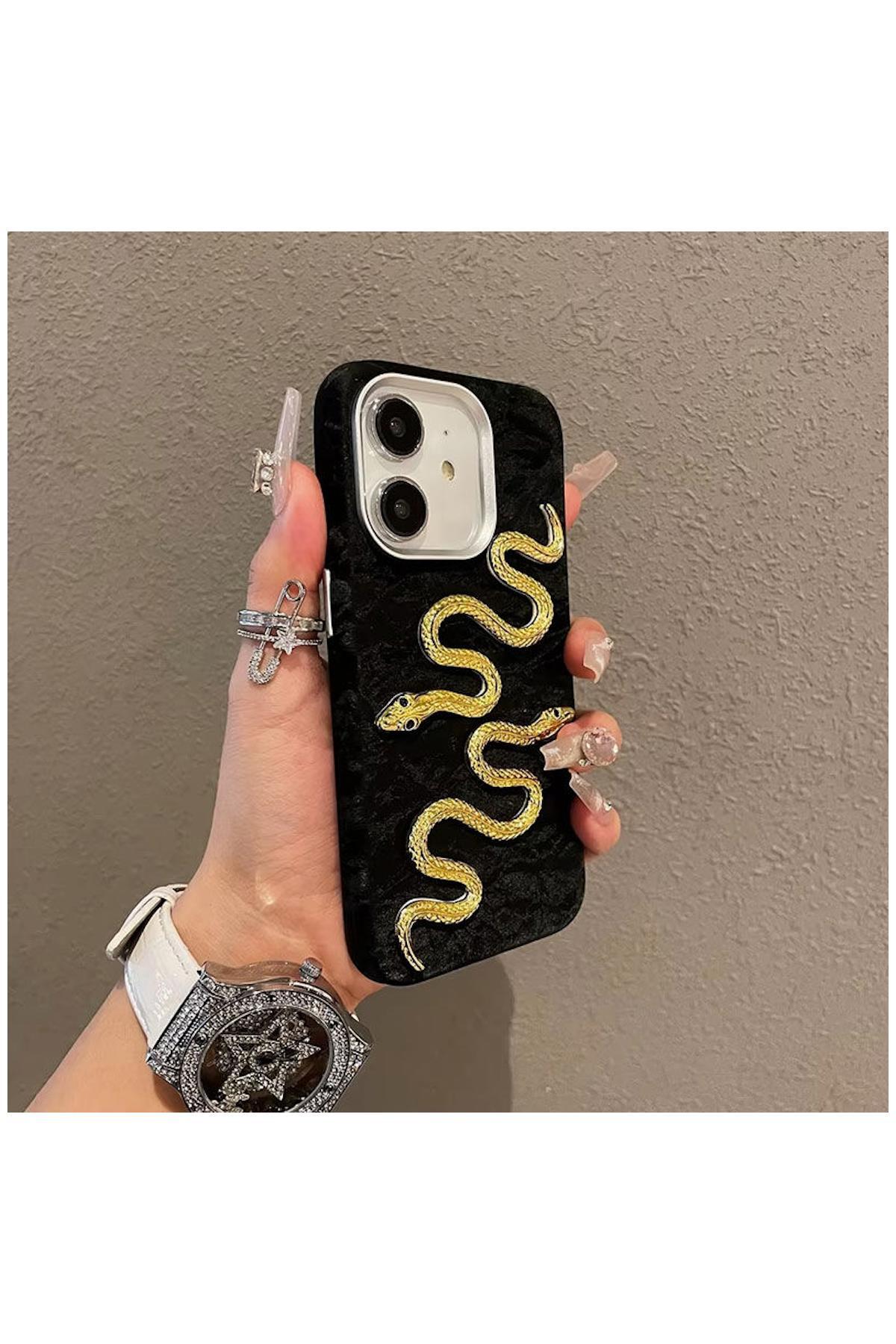 کاور و قاب اپل آیفون 12 سازگار ZEBANA SERPENT VELVET FABRIC CASE مشکی اورجینال Zebana