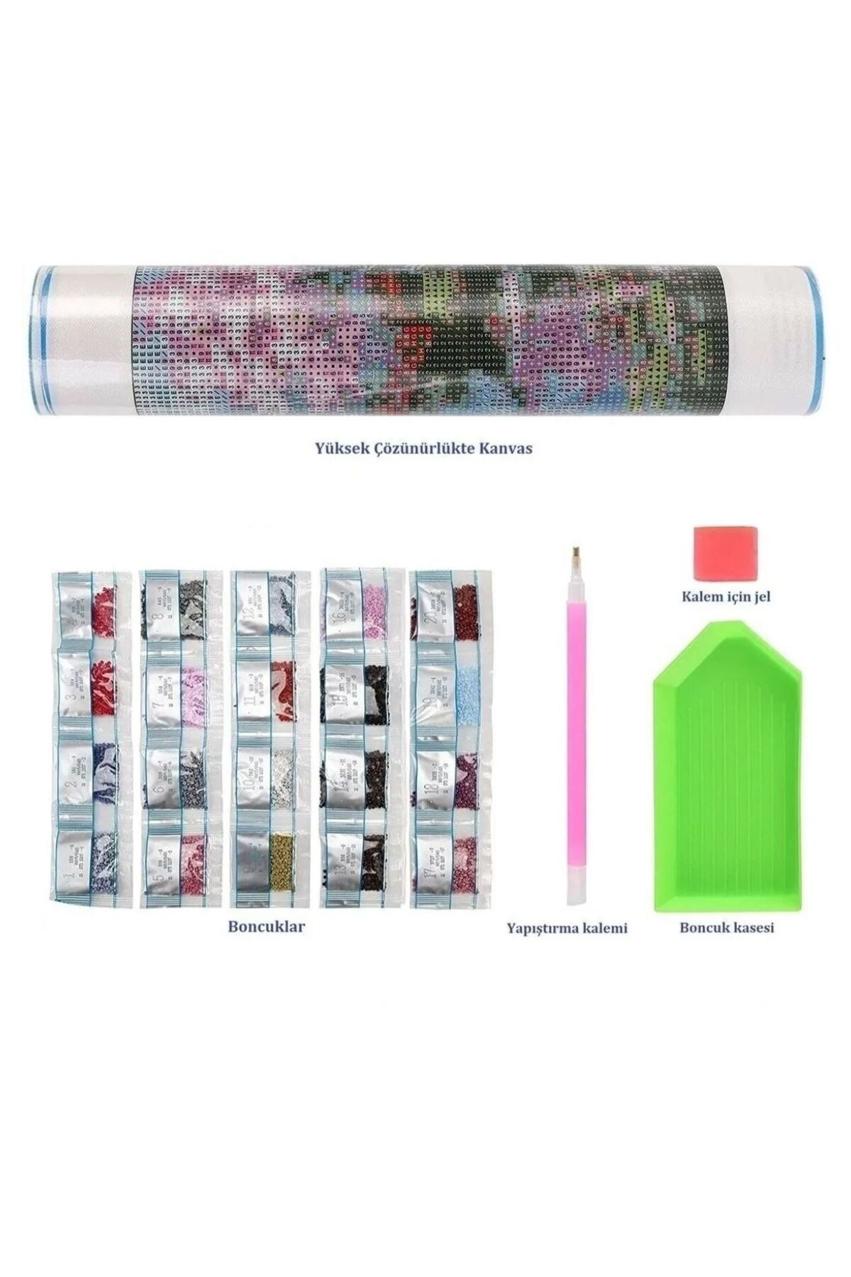 پازل کیت ملیله موزاییک پردازش سنگ مهره الماس 5D STONE 50X40CM GC89 255 OZN AKSESUAR