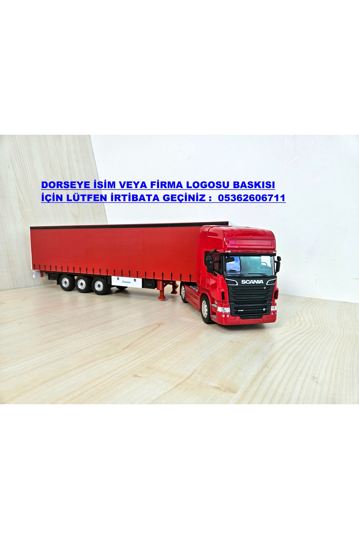 مدل خودرو نیم متر طول 1 32 SCANIA R730 TILT TRUCK MODEL نام نوشته شده قرمز اورجینال WELLY
