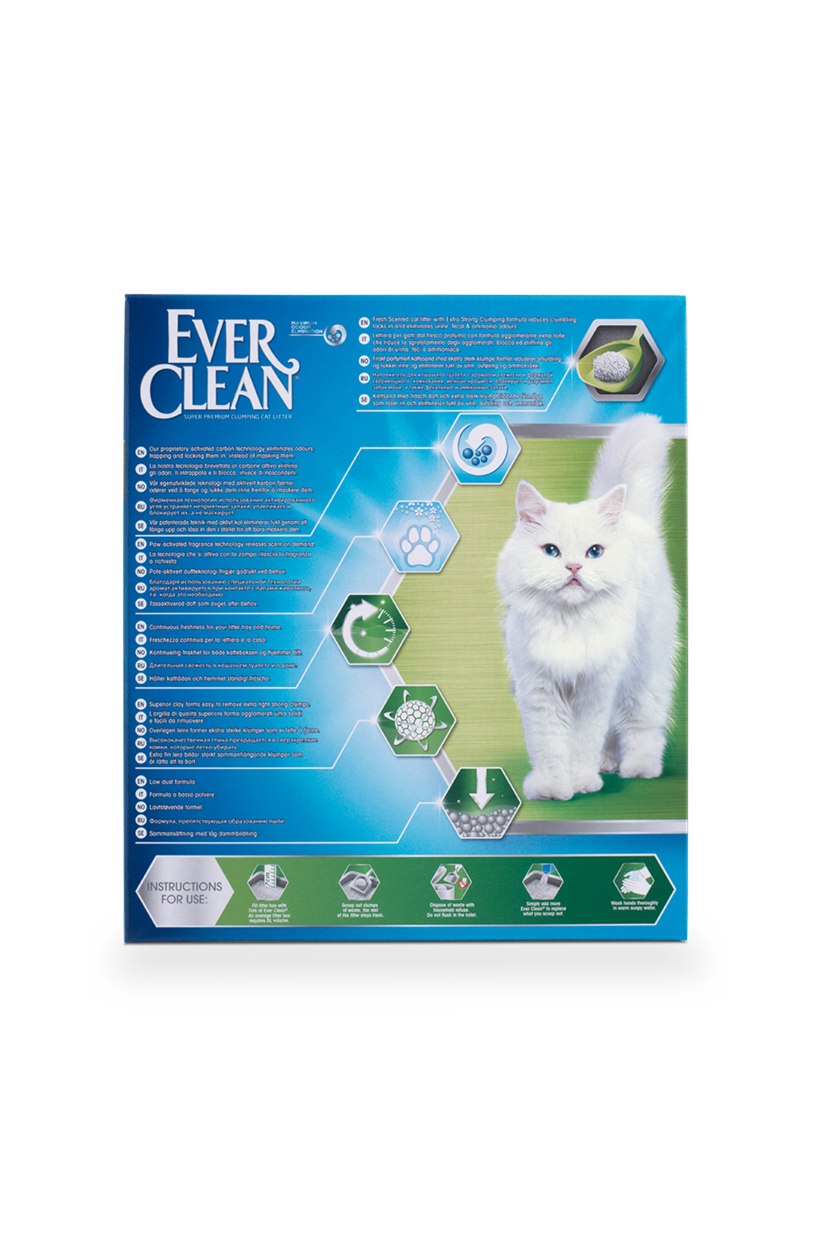 خاک گربه کلامپ‌شونده معطر با قدرت بالا، ۱۰ لیتر، ایورکلین Ever Clean