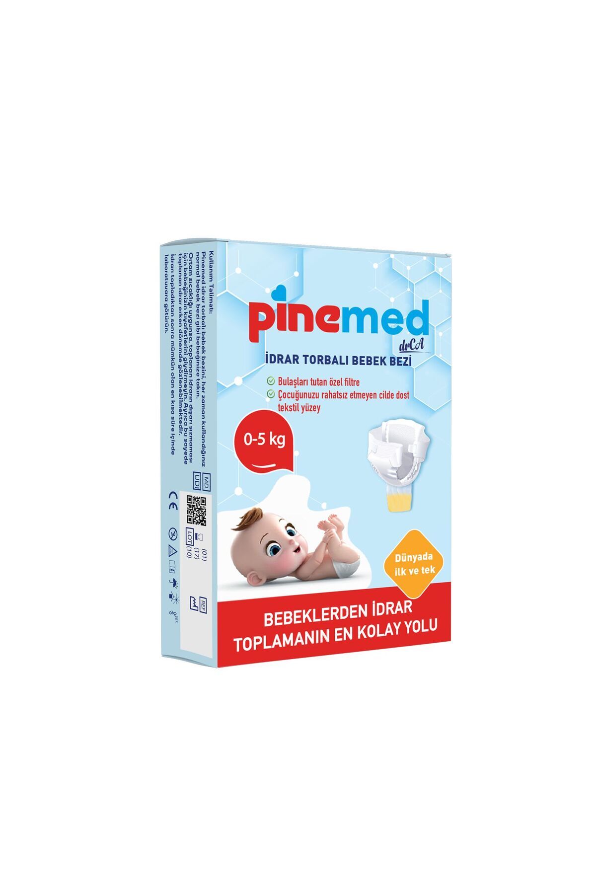 پوشک بچه با کیسه ادرار 0 5 کیلوگرم 2 عدد اورجینال PİNEMED