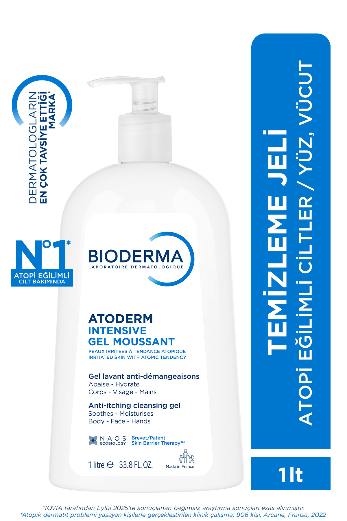 پاک کننده صورت ژل فومینگ فشرده آتودرم 1 لیتری شستشوی Bioderma