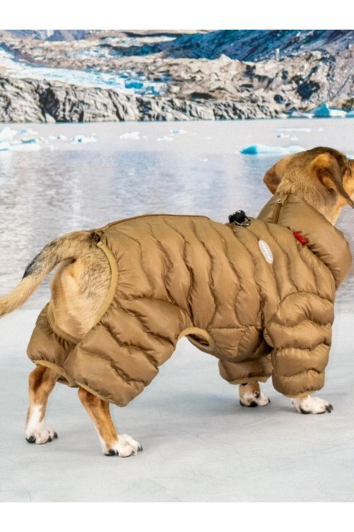 کاپشن سگ پوپیا Puppia مدل Wavy Puffer Suit (PAZD-UP2263)، قهوه‌ای