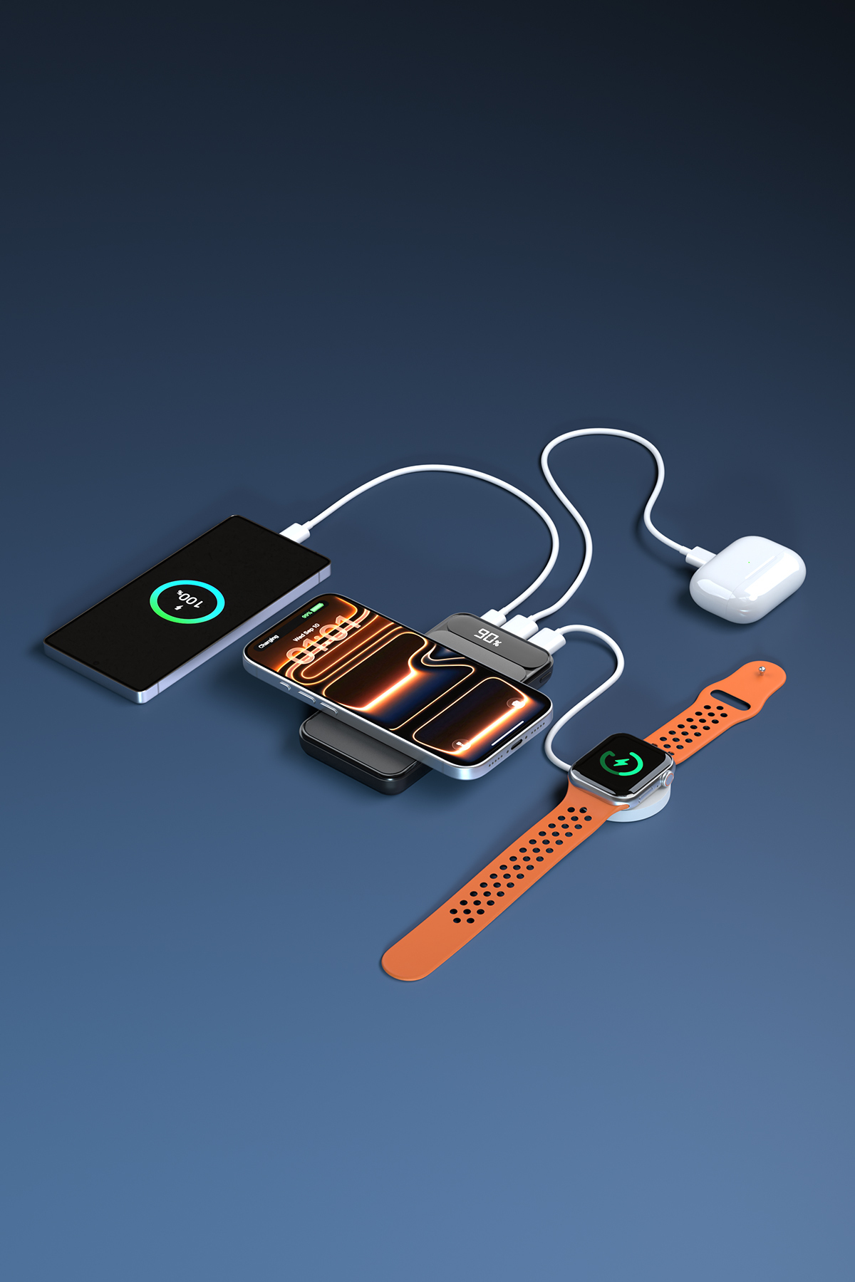 پاوربانک IP 217W 10000MAH 2 پورت USB مشکی شارژر باتری قابل حمل بی سیم اورجینال S-Link
