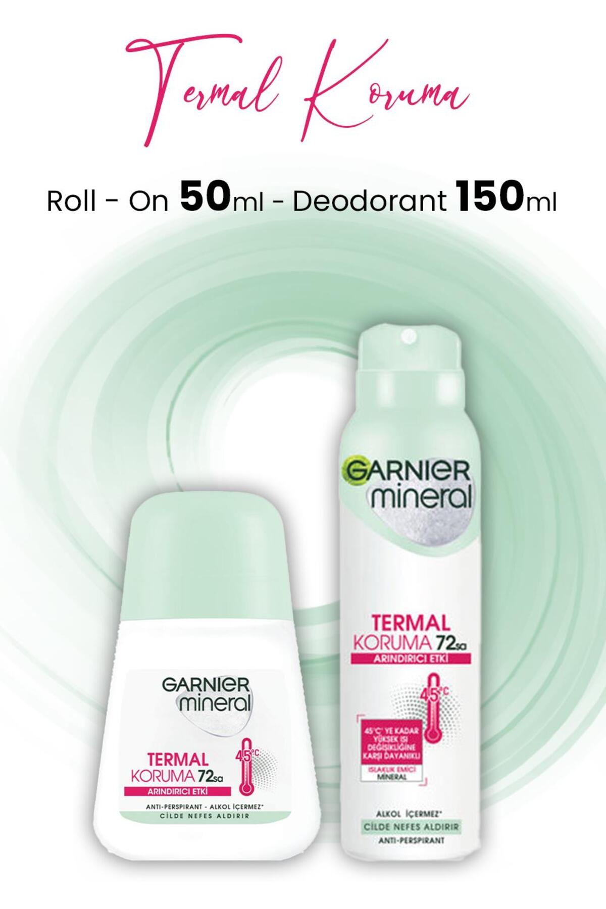 Garnier حفاظت حرارتی معدنی رول آن 50 میلی‌لیتر و ادوکلن 150 میلی‌لیتر
