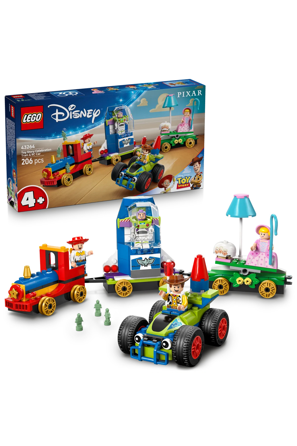 لگو و اسباب بازی های ساخت محور ® ǀ DISNEY AND PIXAR TOY STORY CELEBRATION TRAIN RC CAR 43264 4+ BUILDING SET 206P اورجینال LEGO