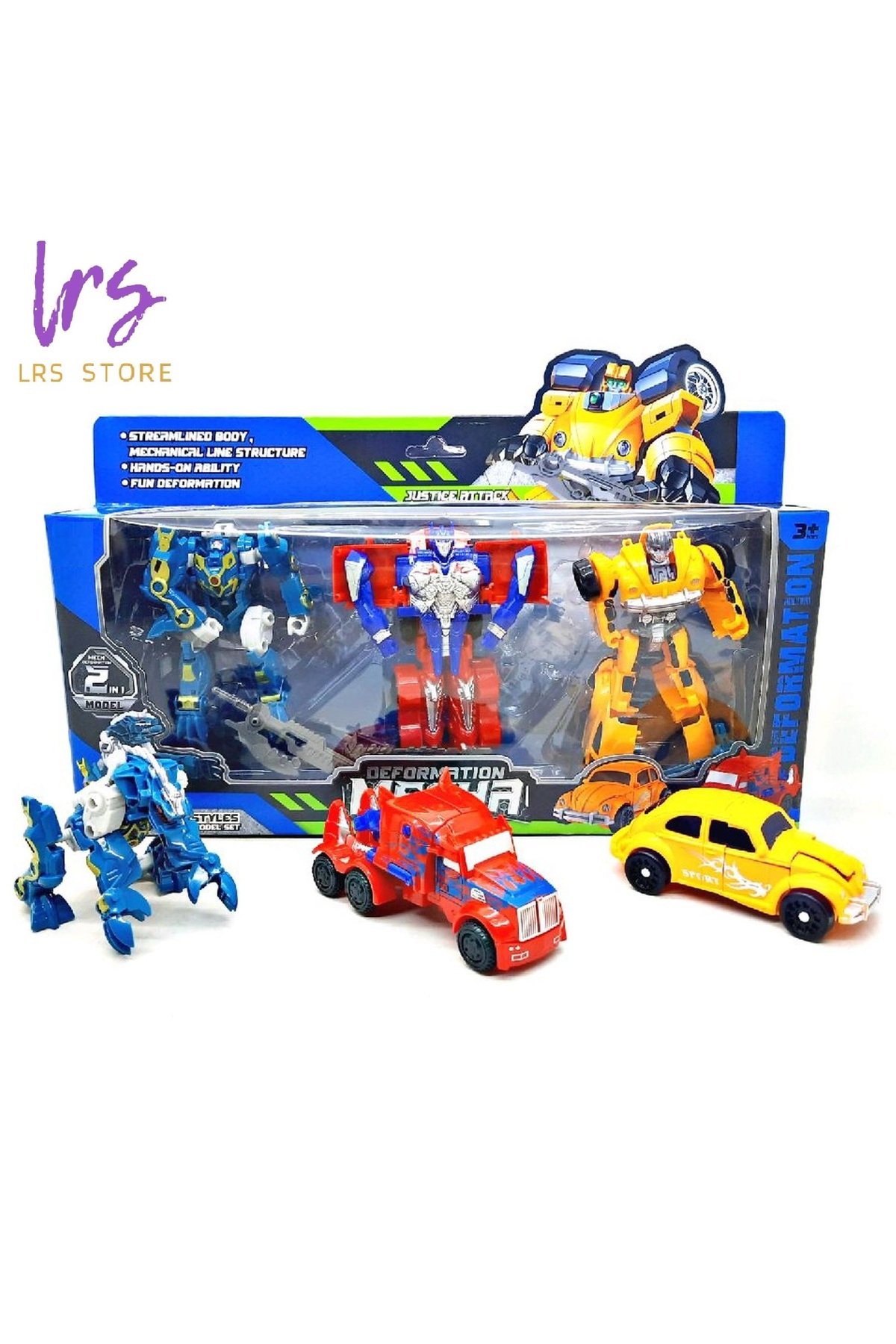 اسباب بازی های فیگور دیگر ست ربات قابل تبدیل 3 تکه فیگورها از ماشین به OPTIMUS BUMBLEBEE LRS STORE