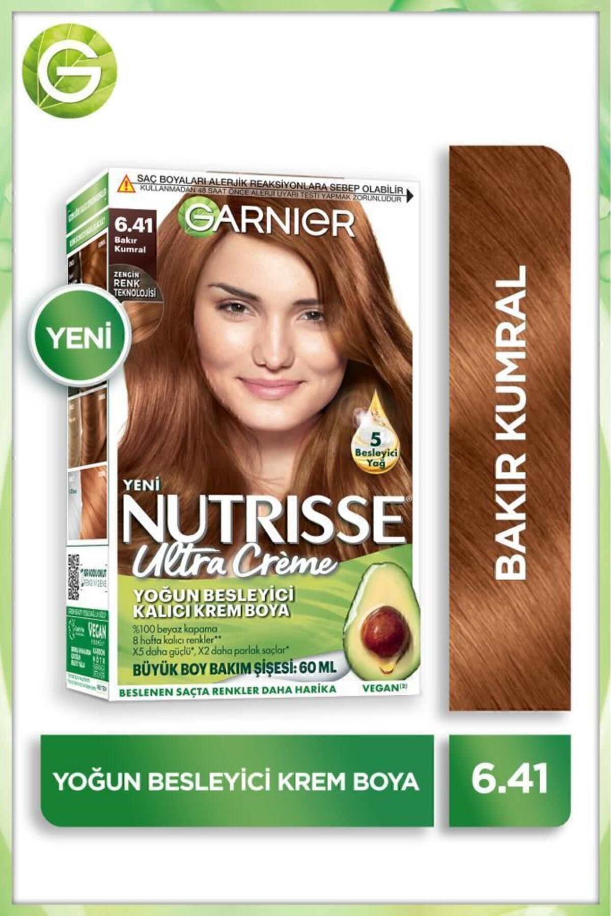 Garnier رنگ مو کرم دائمی مغذی مکثی ناتریس 6.41 مسی کروبال