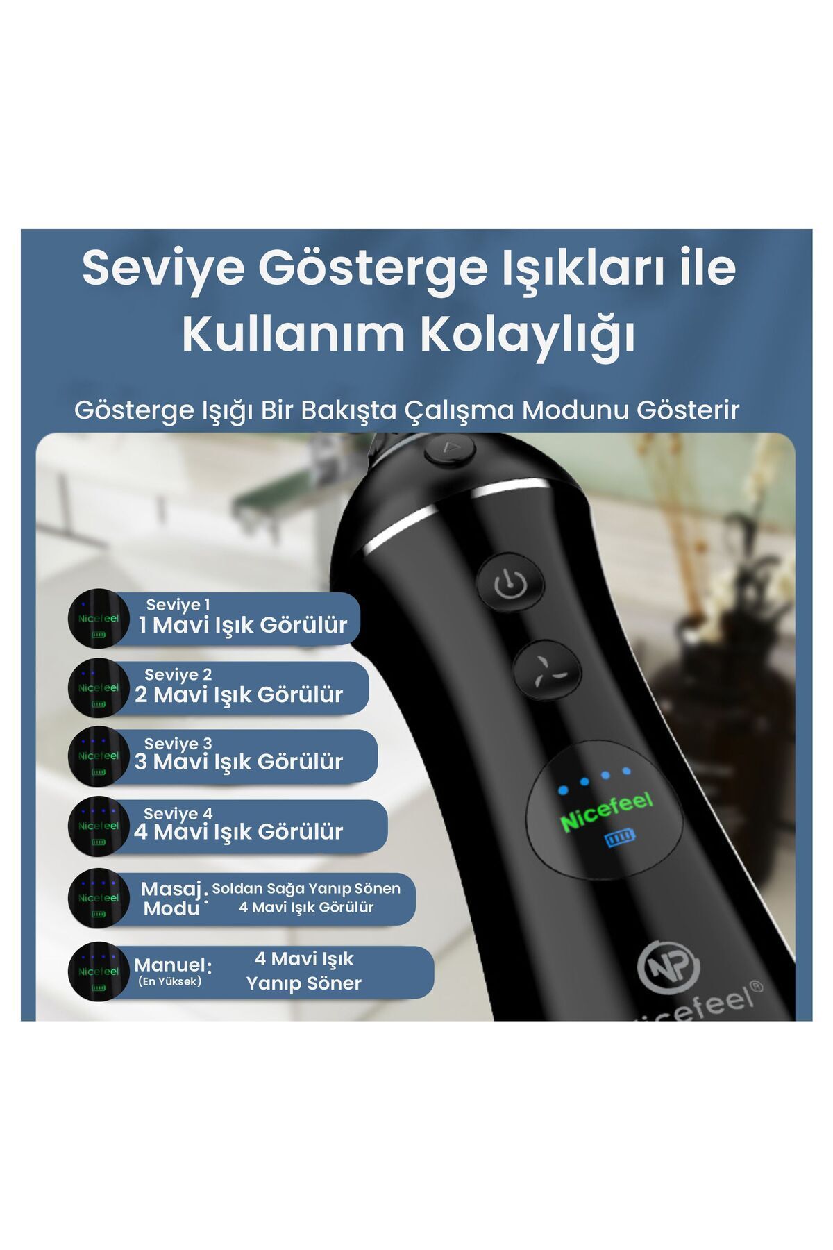 مسواک شارژی تمیز کردن کامل دهان NICEFEEL FC1596 قابل حمل شارژ ماساژ داده شده بریس پروتز CARE PROFESSIONAL اورجینال NPO