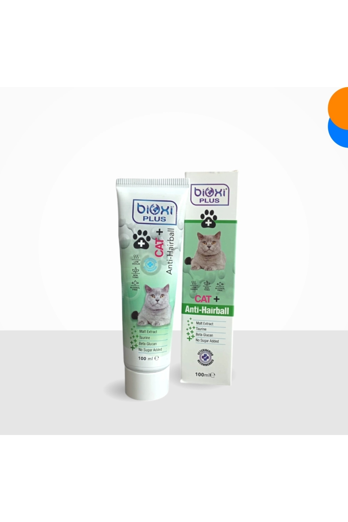 مالت گربه بیوکسی Bioxi Plus ضد گلوله مویی، ۱۰۰ میلی‌لیتر
