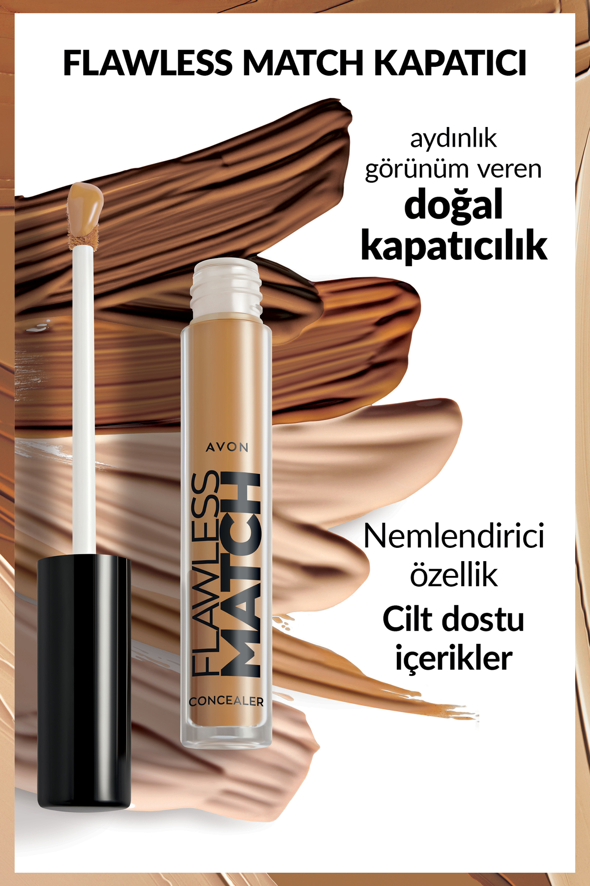 کانسیلر مایع بی عیب و نقص 21n رنگ بژ مناسب برای همه آون Avon