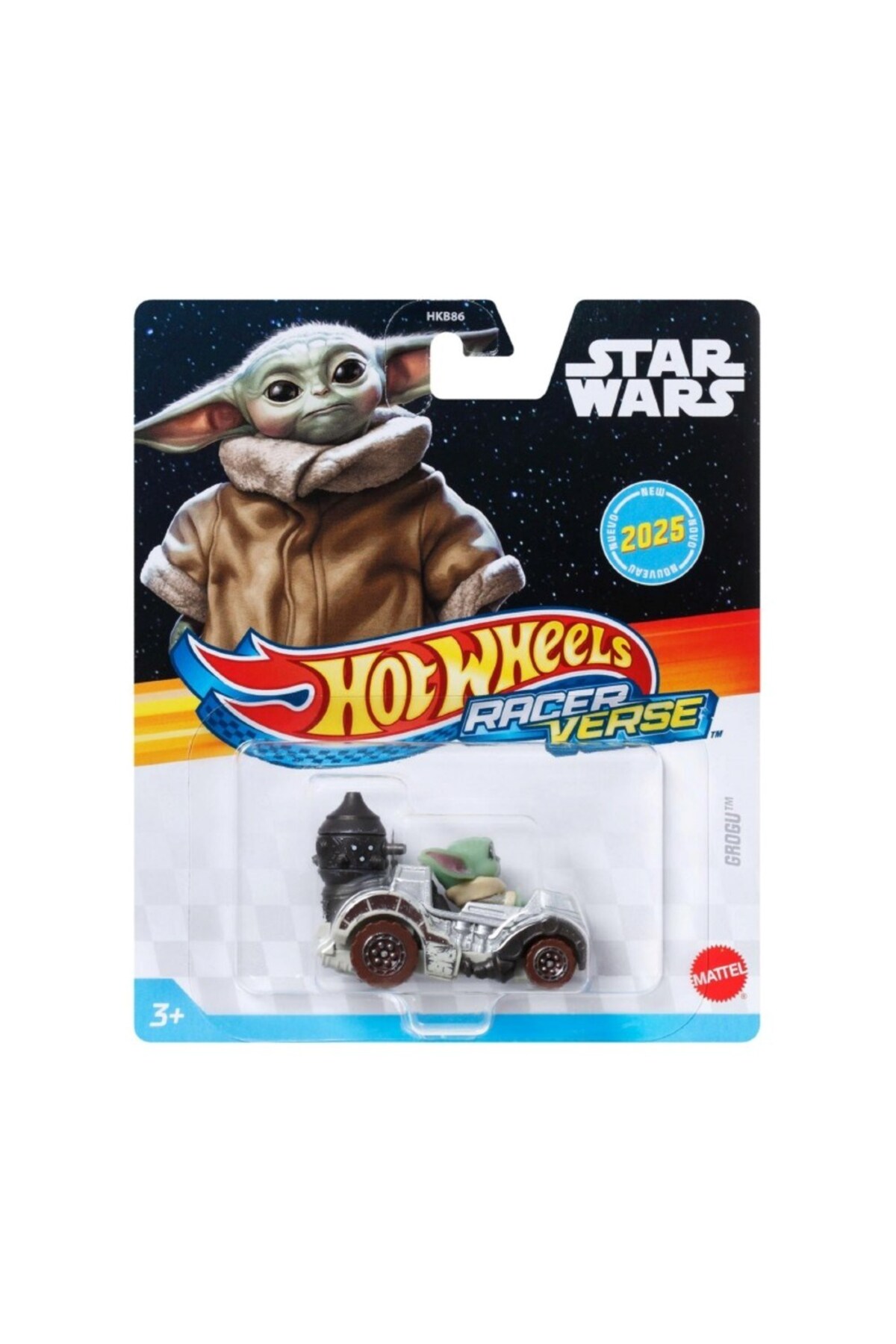 ماشین اسباب بازی RACERVERSE SINGLE CHARACTER VEHICLES GROGU BABY YODA HKB86 JBK15 HOT WHEELS