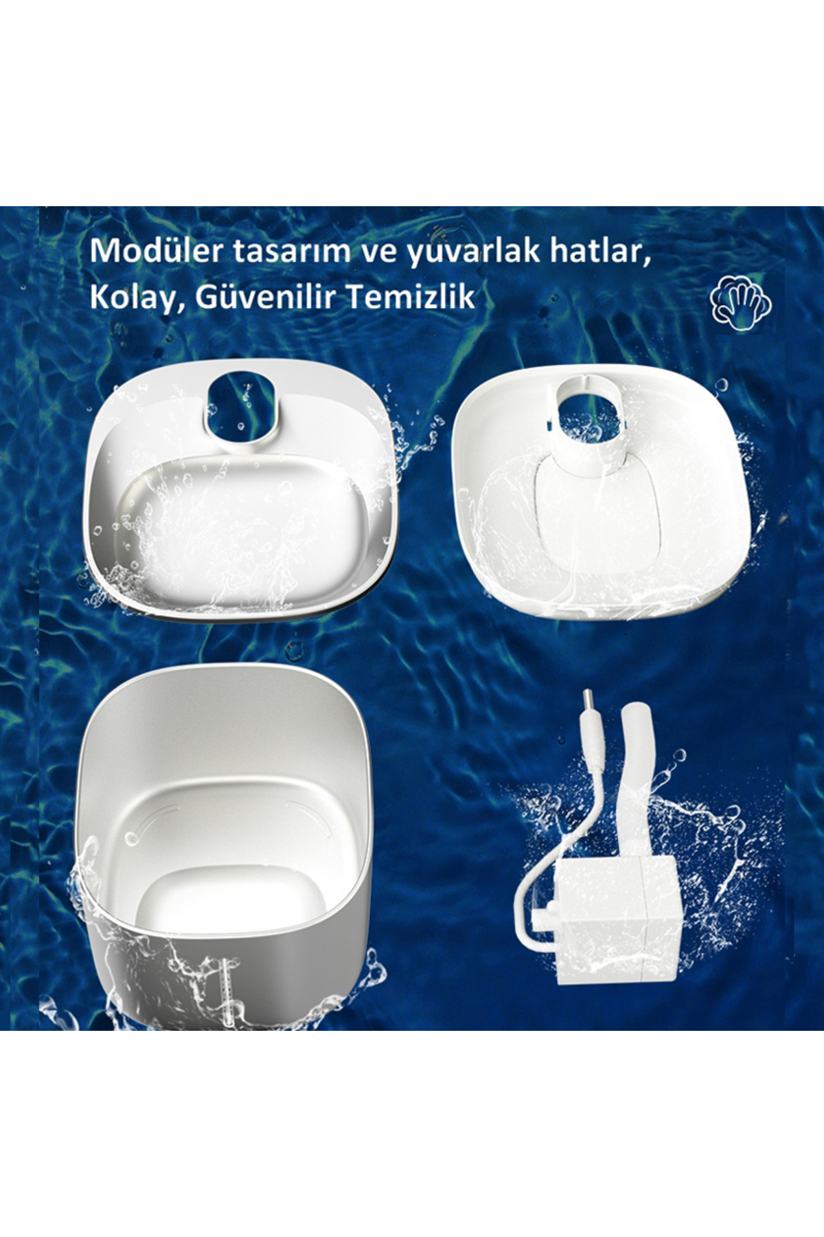 آبخوری فواره‌ای اتوماتیک گربه و سگ اینترنال Internal مدل InWSS، استیل ضدزنگ و حسگردار