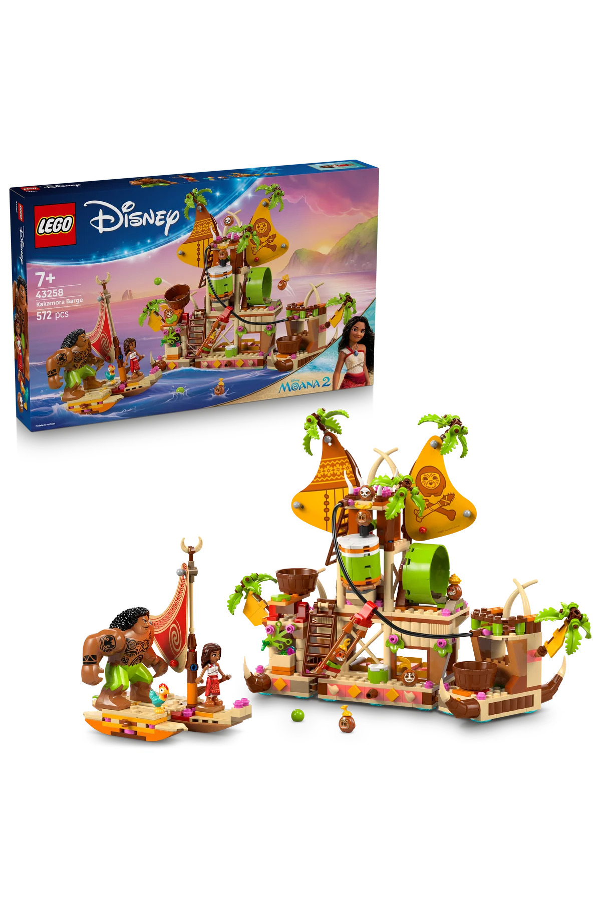 لگو و اسباب بازی های ساخت محور ® ǀ DISNEY MOANA 2 KAKAMORA SHIP 43258 TOY BUILDING SET FOR KIDS 7+ 572P اورجینال LEGO