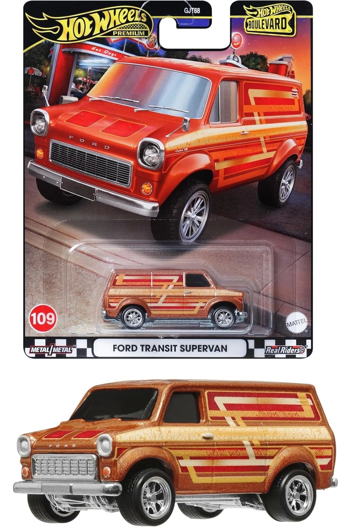 ماشین اسباب بازی BOULEVARD FORD TRANSIT SUPERVAN HRT76 هات ویلز اورجینال HOT WHEELS