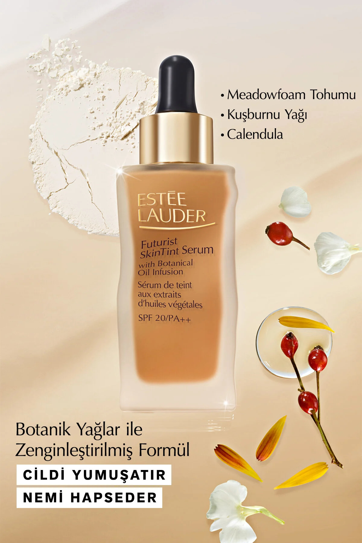 کرم پودر بنیاد سرم SINTINT FUTURIST SPF20 3W1 TAWNY 30 ML Estee Lauder