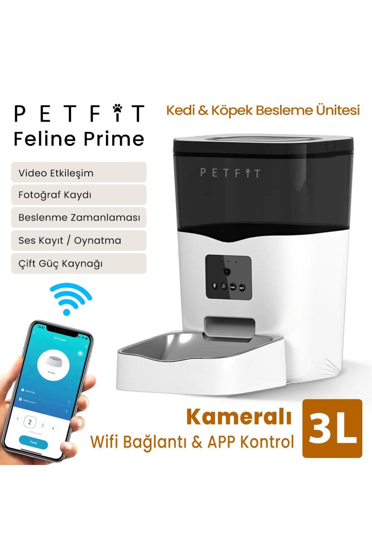مجموعه توالت هوشمند گربه پت‌فیت Petfit؛ Groove Q-Clean Wi-Fi خاکستری و Feline Prime 3L دوربین‌دار