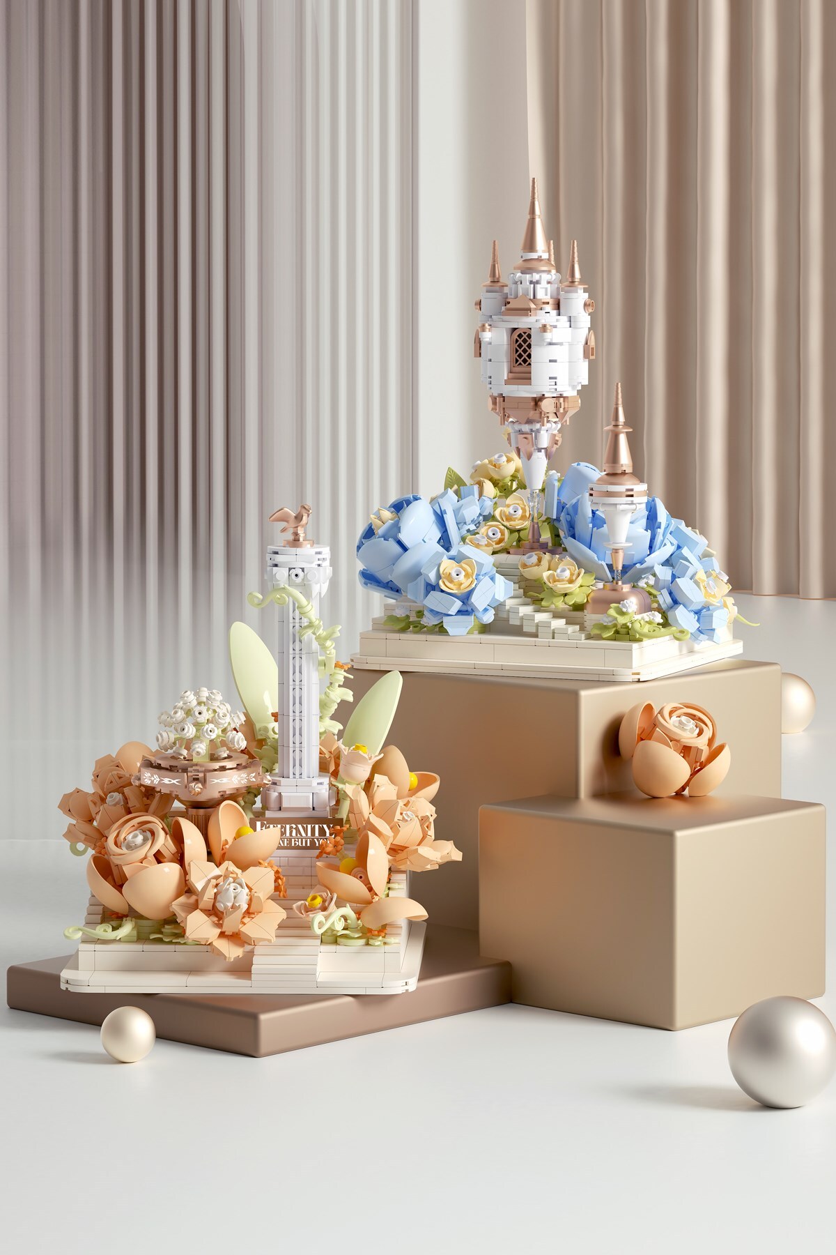 لگو و اسباب بازی های ساخت محور مجموعه بلوک ساختمانی سریال STARRY NIGHT LOVE MARK – 1039 قطعه از ترکیه balody