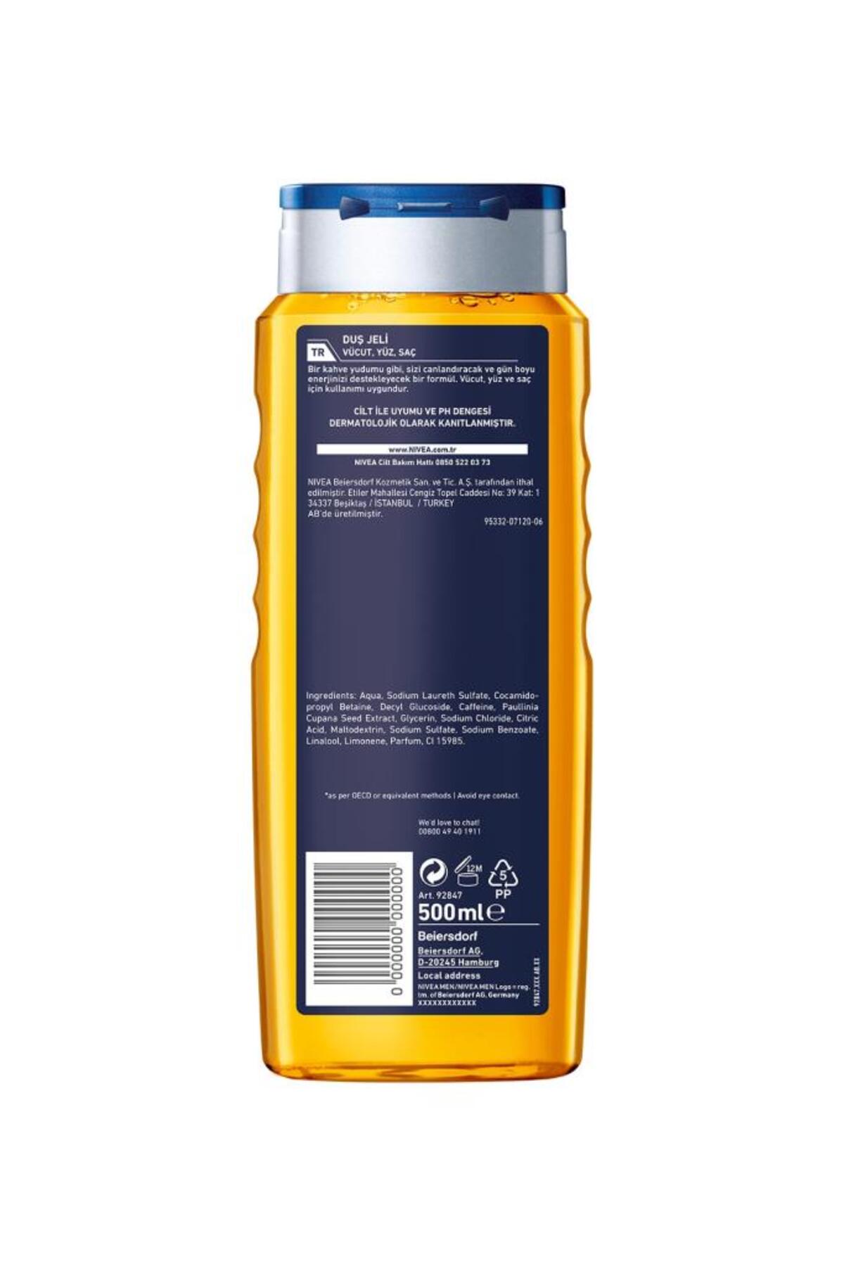 NIVEA ژل حمام افزایش دهنده انرژی مردانه 500 میلی لیتر