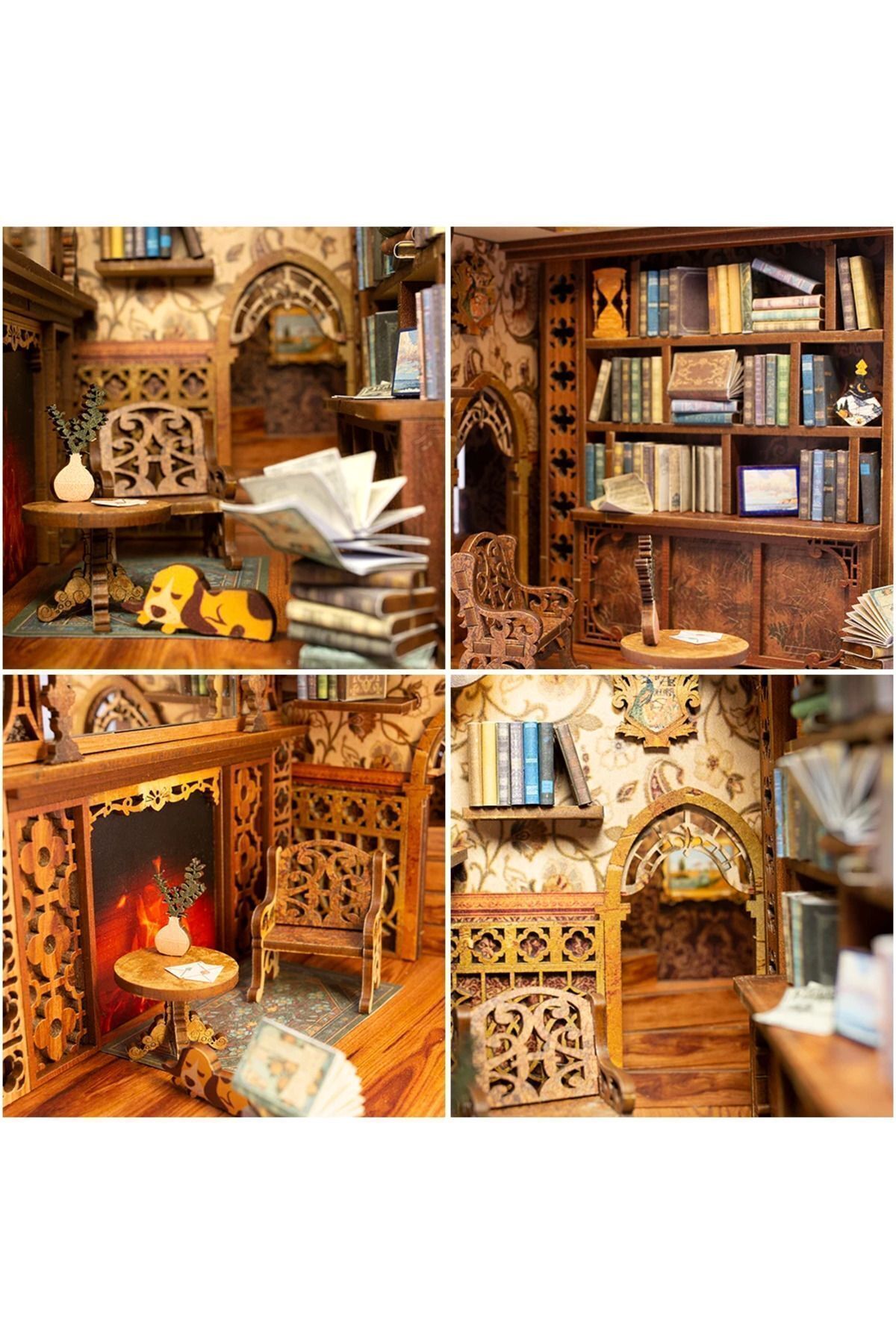 پازل کیت کتابخانه جادویی BOOK NOOK – DIY مجموعه ساختمان سه بعدی کتابفروشی ابدی CUTEBEE