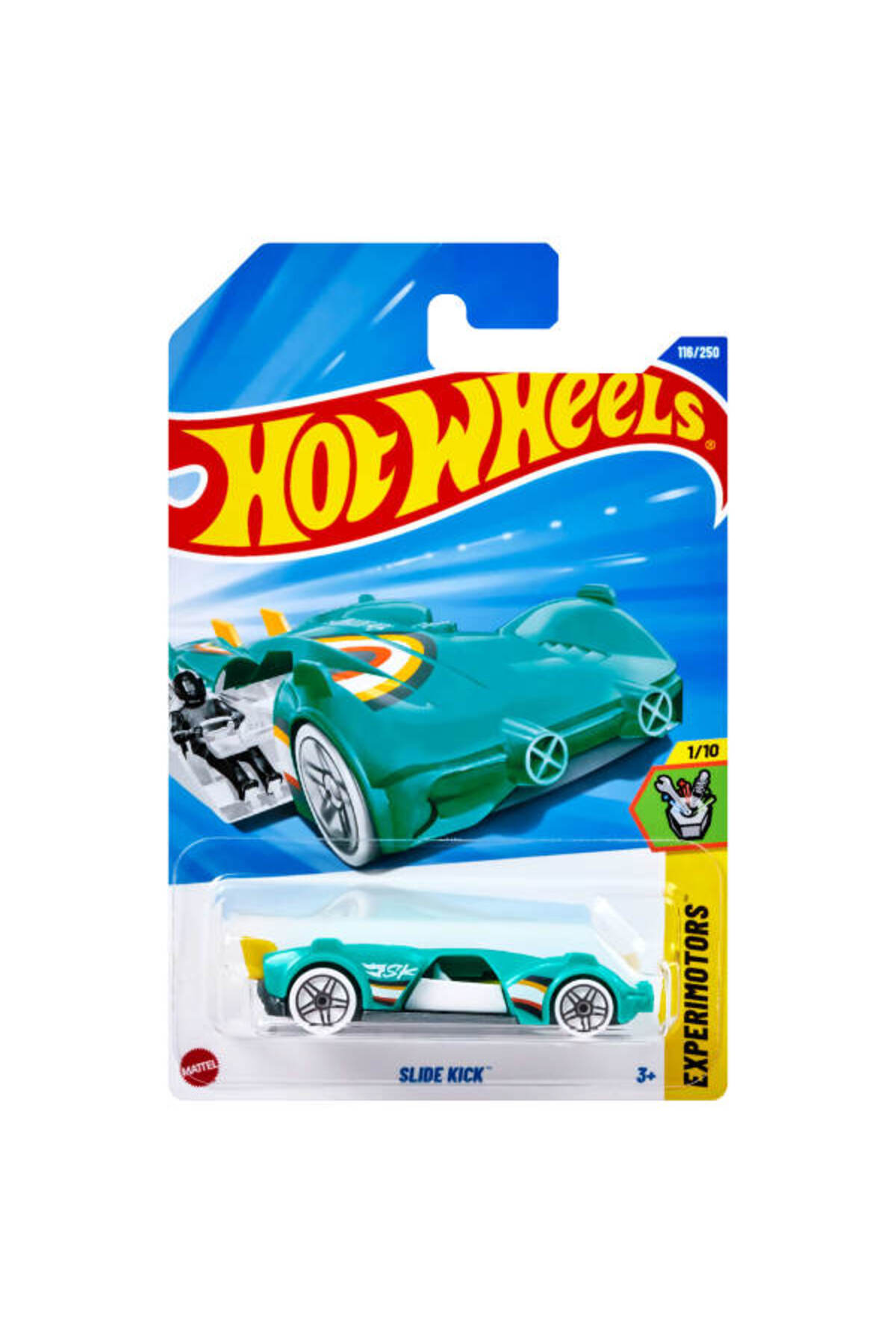 ماشین اسباب بازی SINGLE CARS SLIDE KICK HYY02 SHORT CARD 1 64 از ترکیه HOT WHEELS