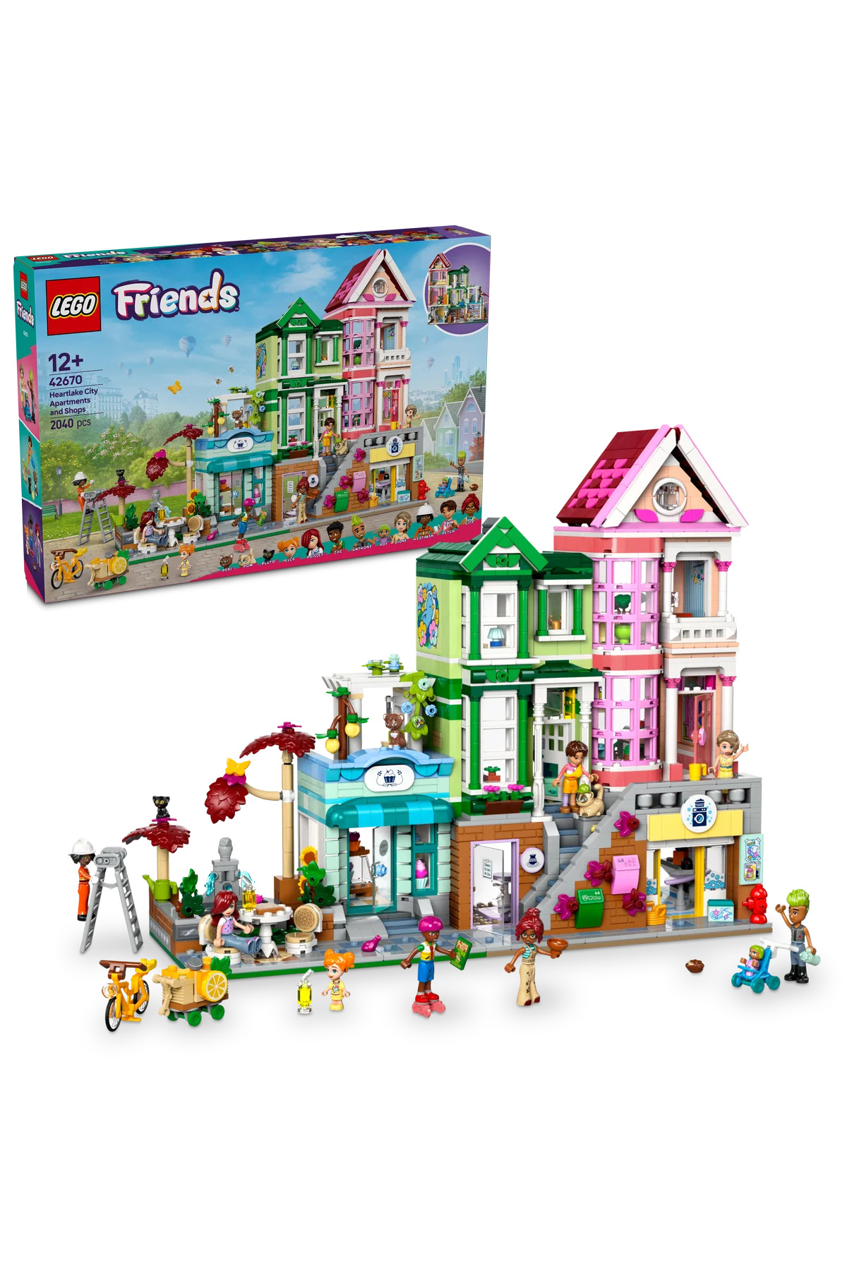 لگو و اسباب بازی های ساخت محور ® FRIENDS HEARTLAKE CITY APARTMENTS AND SHOPS 42670 12+ ست ساختمان خلاق 2040P اورجینال LEGO
