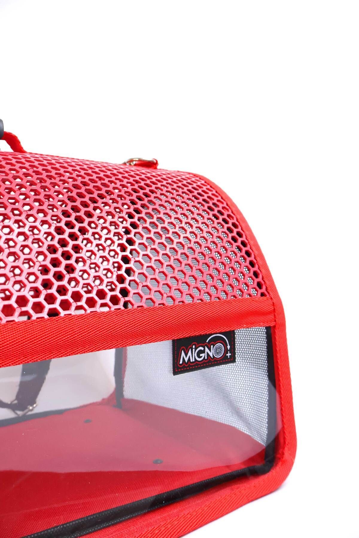 کوله‌پشتی حمل گربه و سگ میگنو Migno مدل VOY015، سری FLYBAG Voyager، قرمز