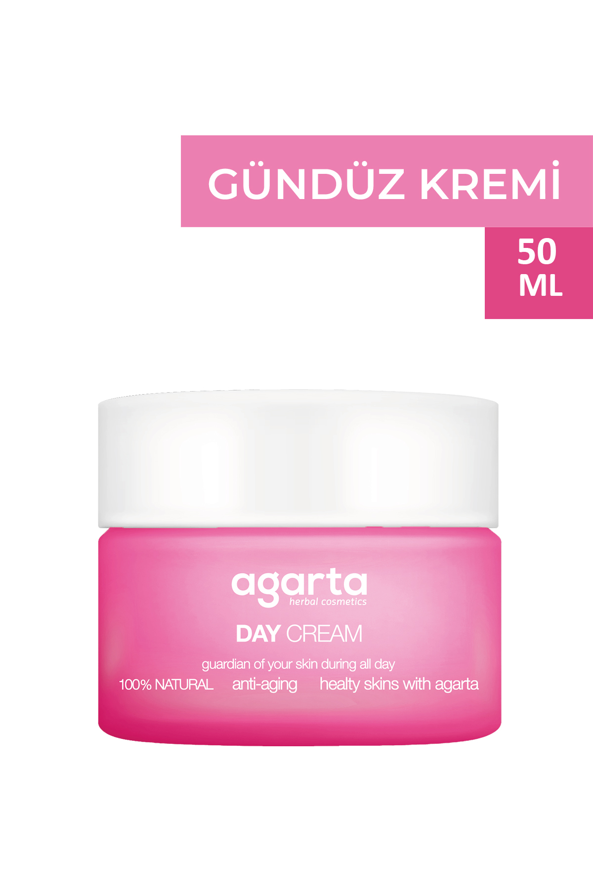 کرم صورت مرطوب کننده روزانه بر پایه آب طبیعی 50 میلی لیتر Agarta