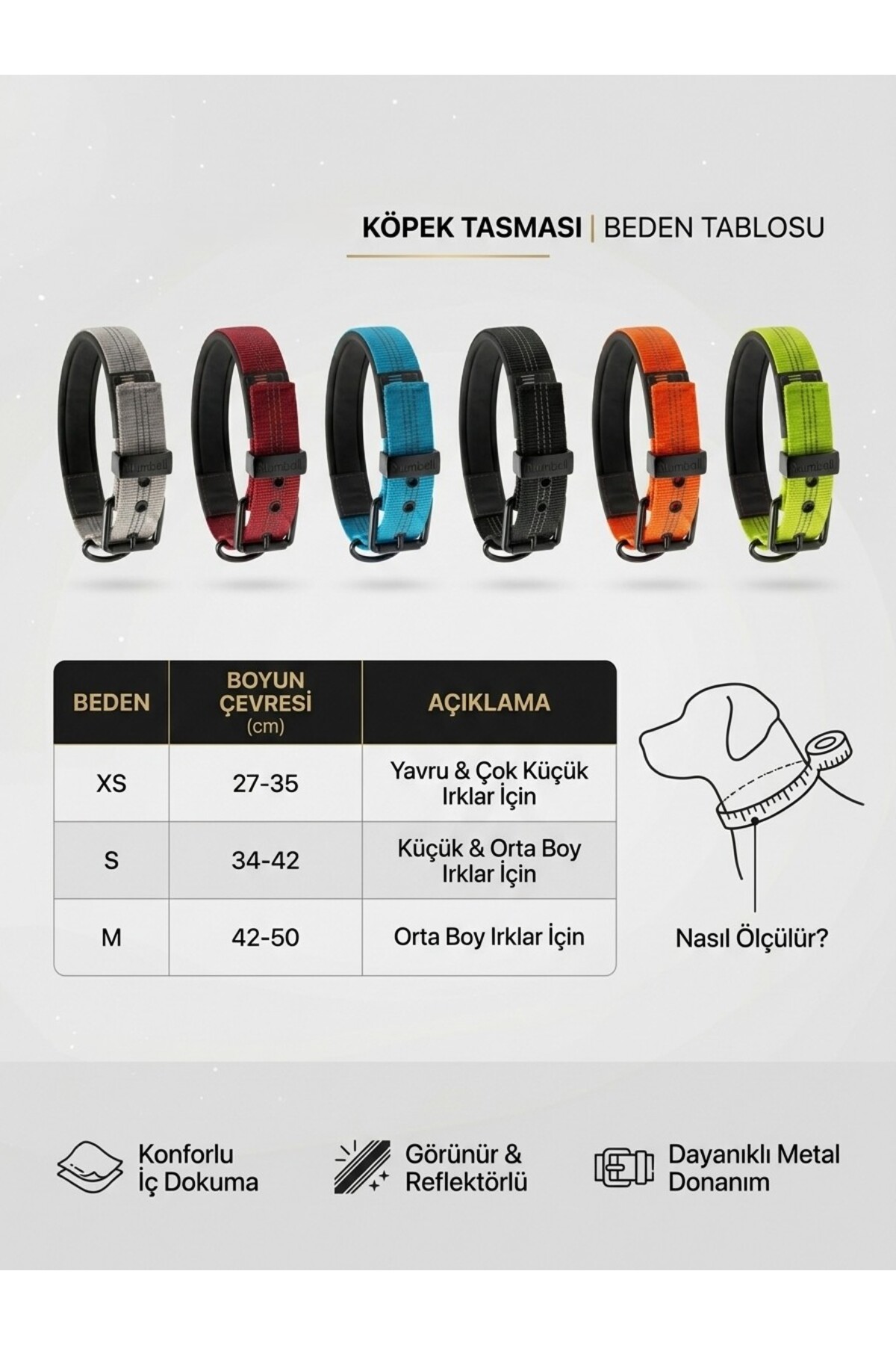 قلاده گردنی بازتابنده سگ تاسما مارکت Tasma Market، قرمز، مدل 450-2713-2714-2715